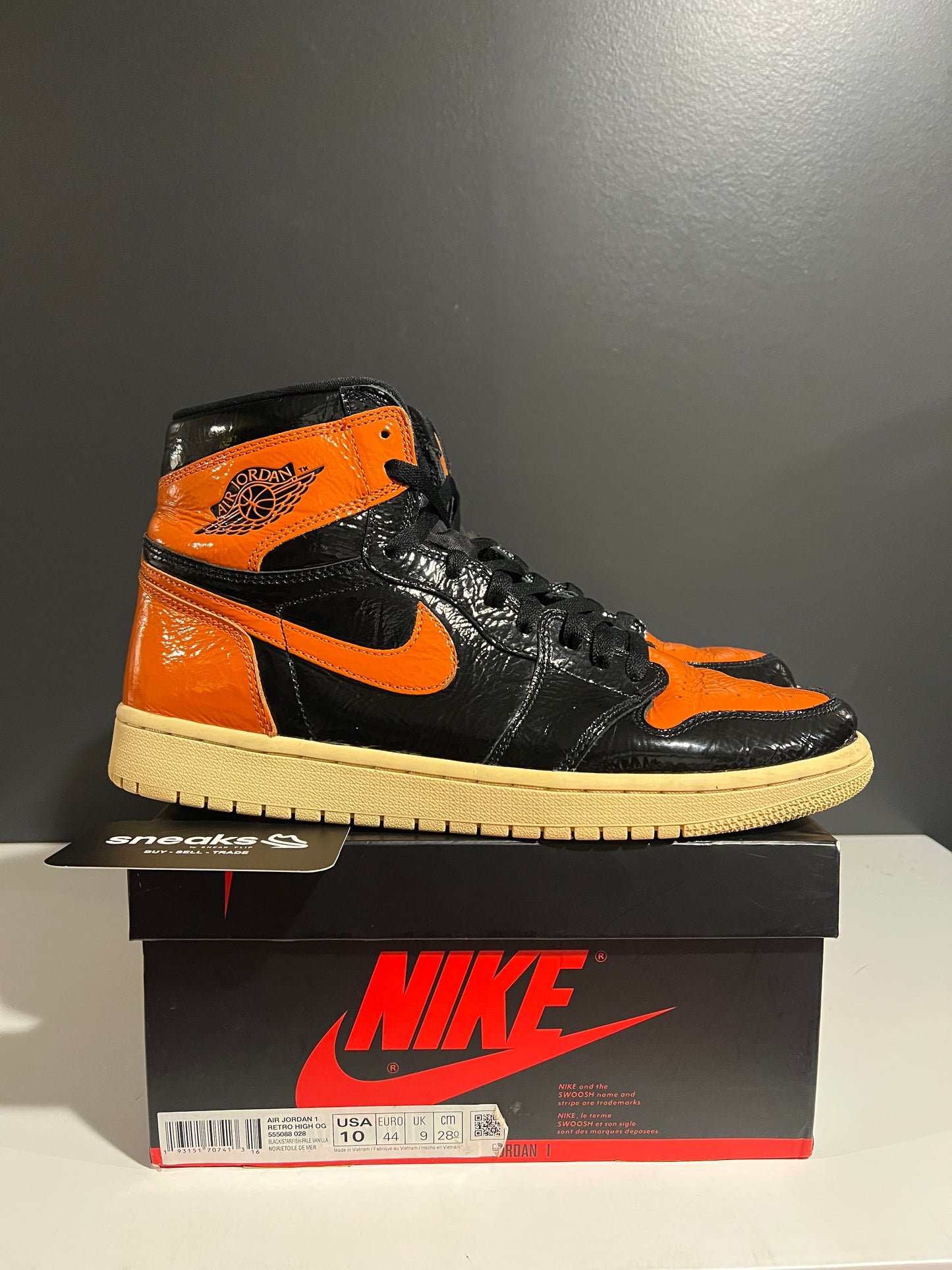USED Air Jordan 1 Retro High OG Shattered Backboard 3.0 555088-028 SIZE 10M OG ALL JY25-253