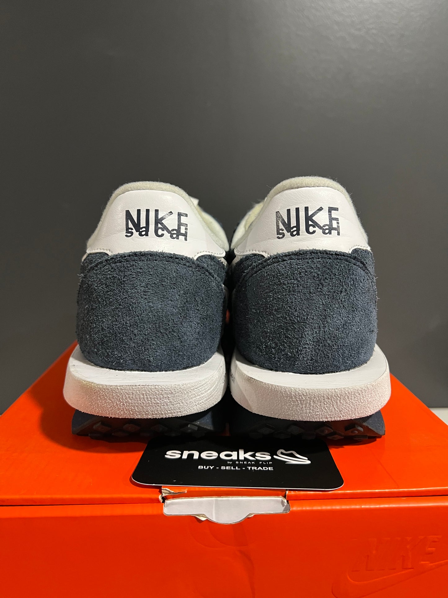 USED Fragment Design x sacai x LDV Waffle Blackened Blue DH2684-400 SIZE 10.5M OG ALL JN25-201