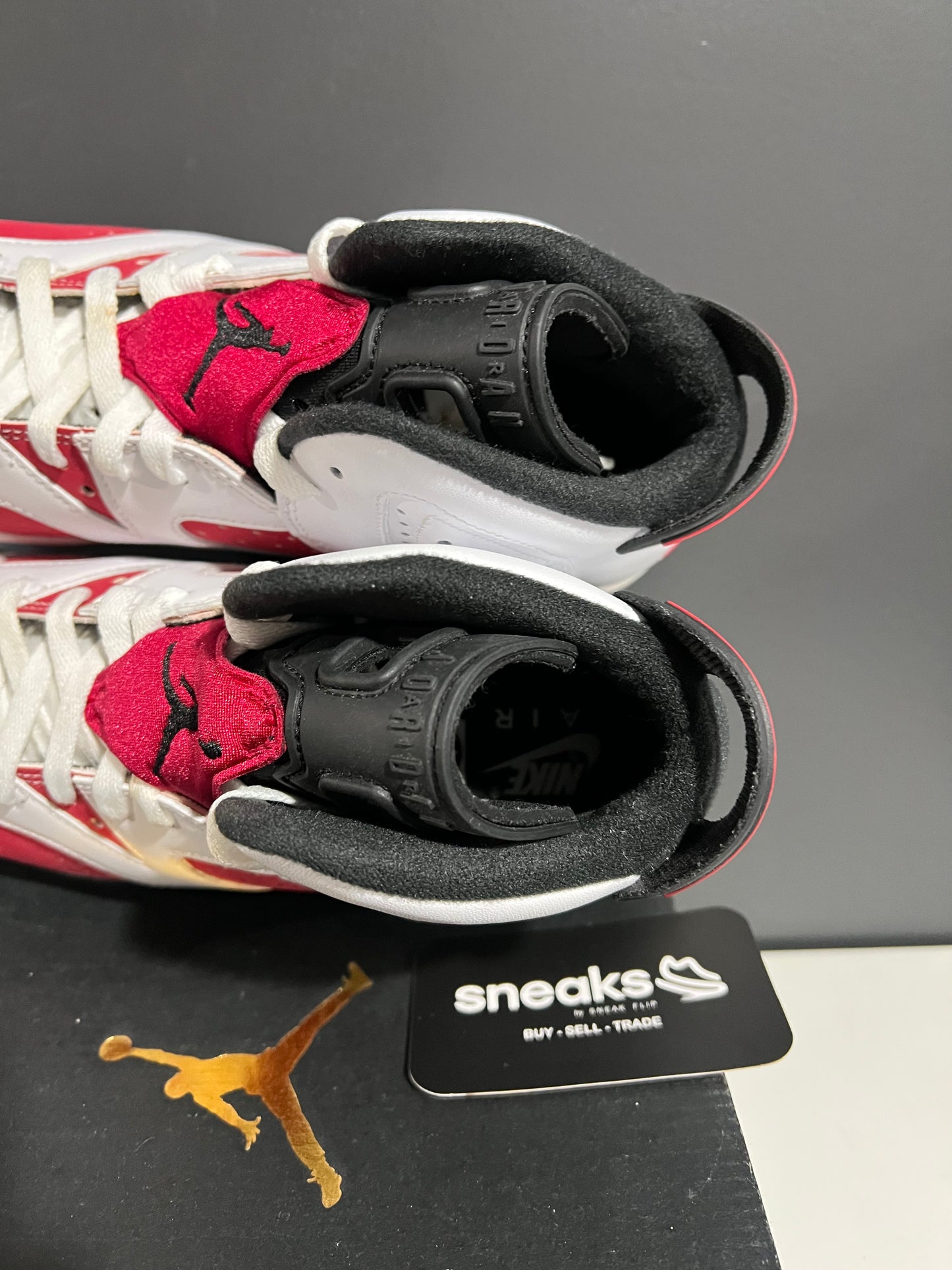 USED Air Jordan 6 Retro GS Carmine 2021 384665-106 SIZE 6.5Y OG ALL AG25-321