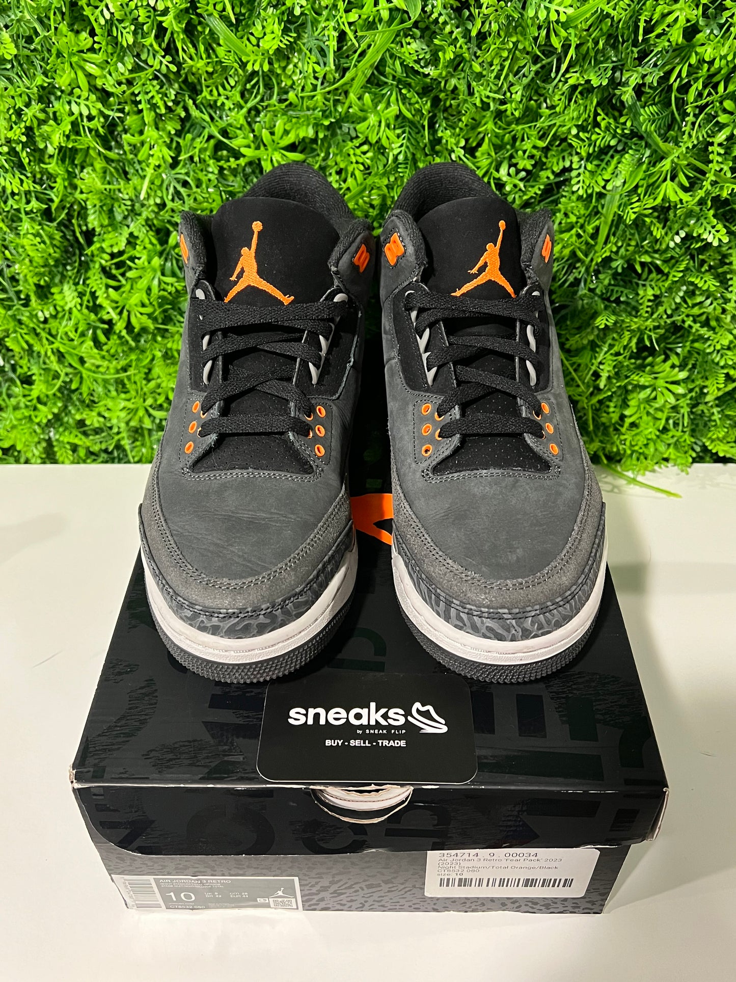 USED Air Jordan 3 Retro Fear 2023 CT8532-080 SIZE 10M OG ALL