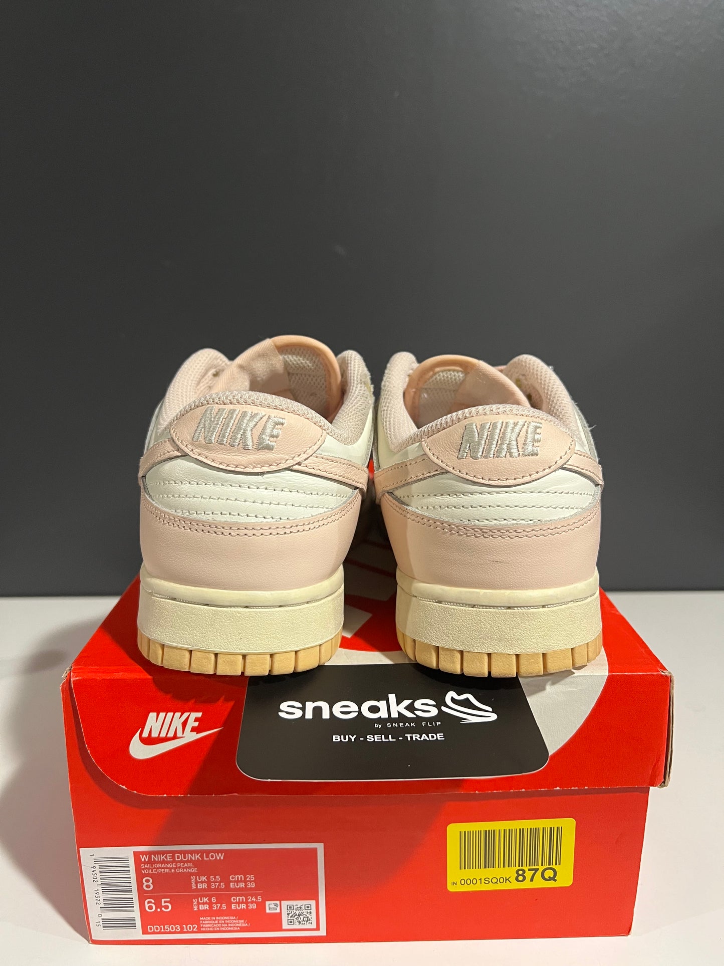 USED Wmns Dunk Low Orange Pearl DD1503-102 SIZE 6.5M OG ALL AG25-243