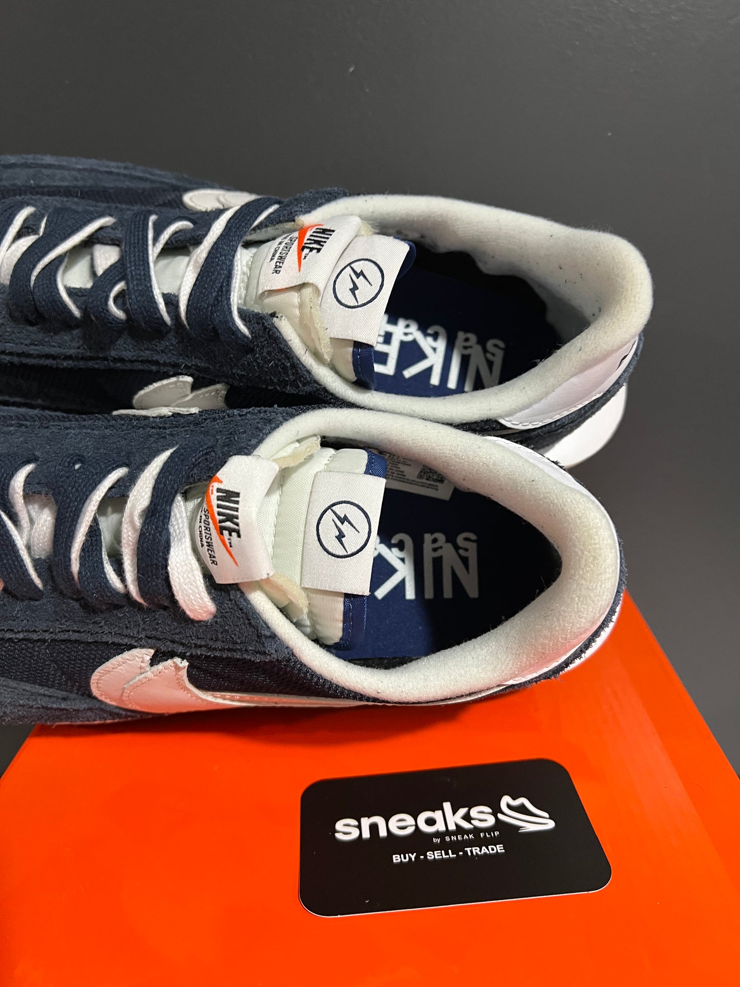 USED Fragment Design x sacai x LDV Waffle Blackened Blue DH2684-400 SIZE 10.5M OG ALL JN25-201