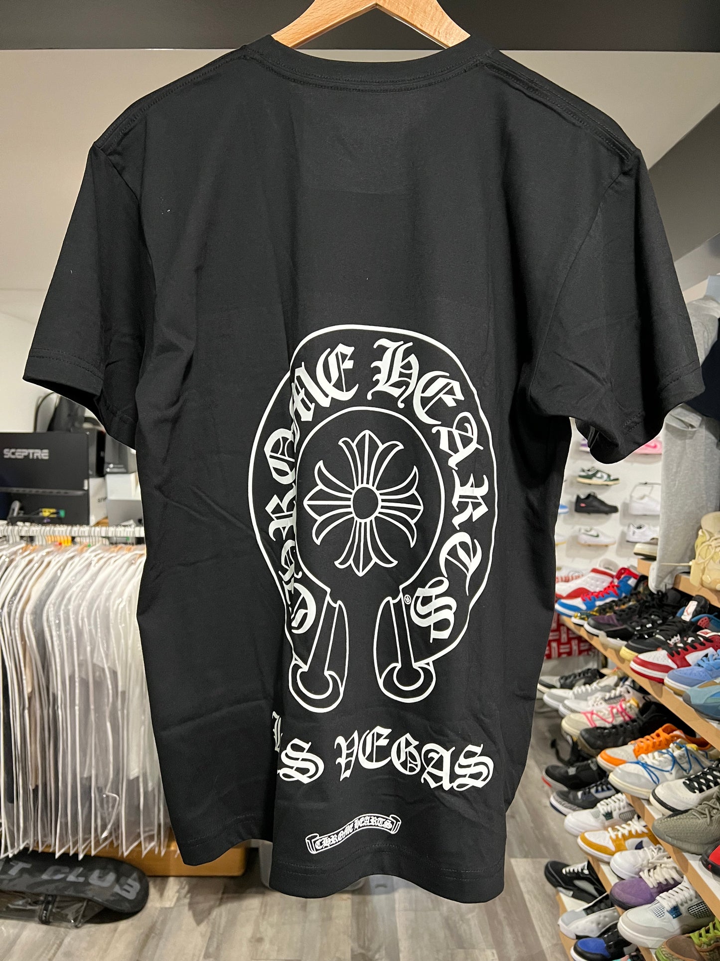 Chrome Hearts Las Vegas Exclusive Horseshoe Logo Pocket T-Shirt Black