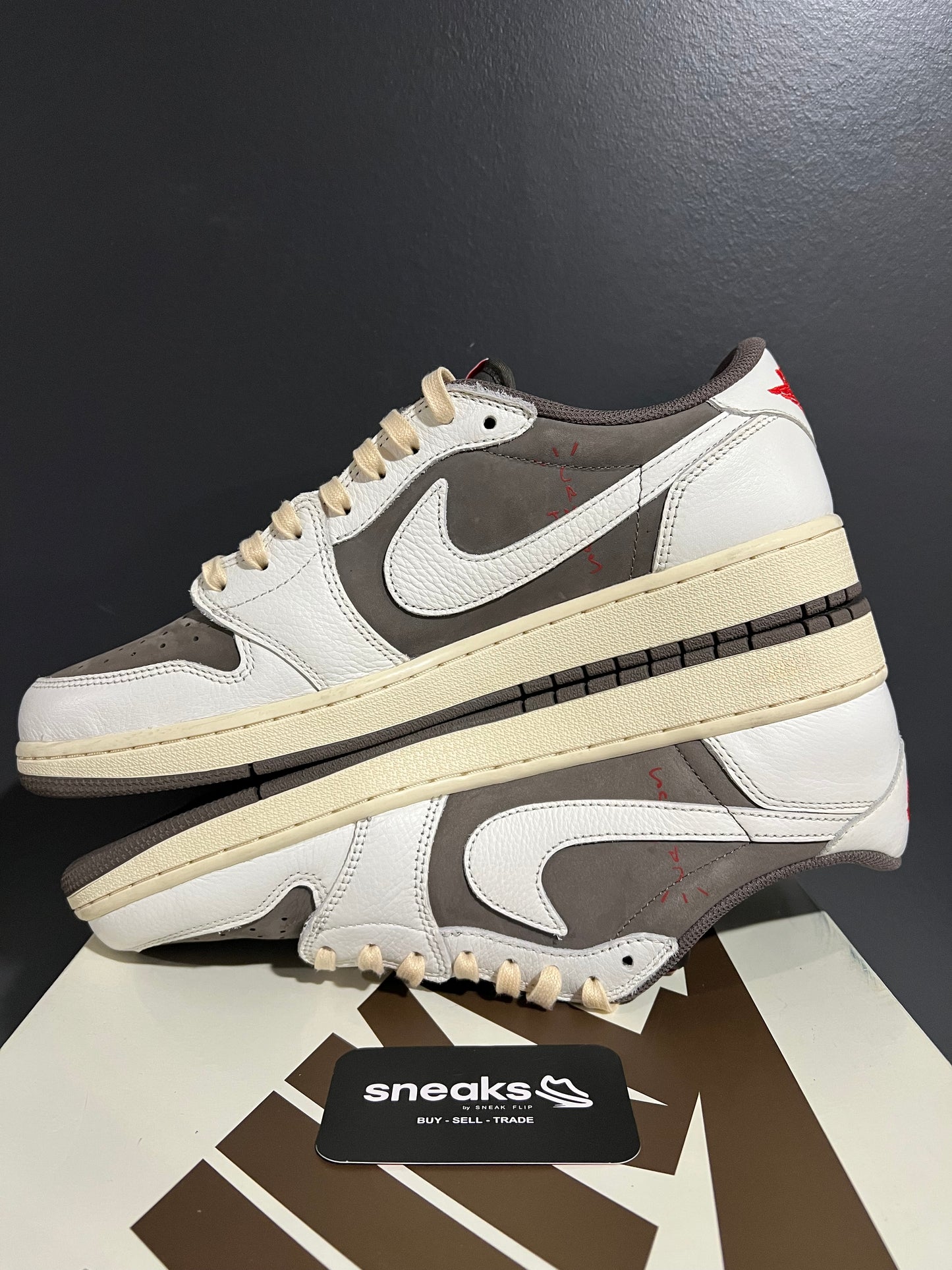 USED Travis Scott x Air Jordan 1 Retro Low OG Reverse Mocha DM7866-162 SIZE 12.5M OG ALL SP25-063