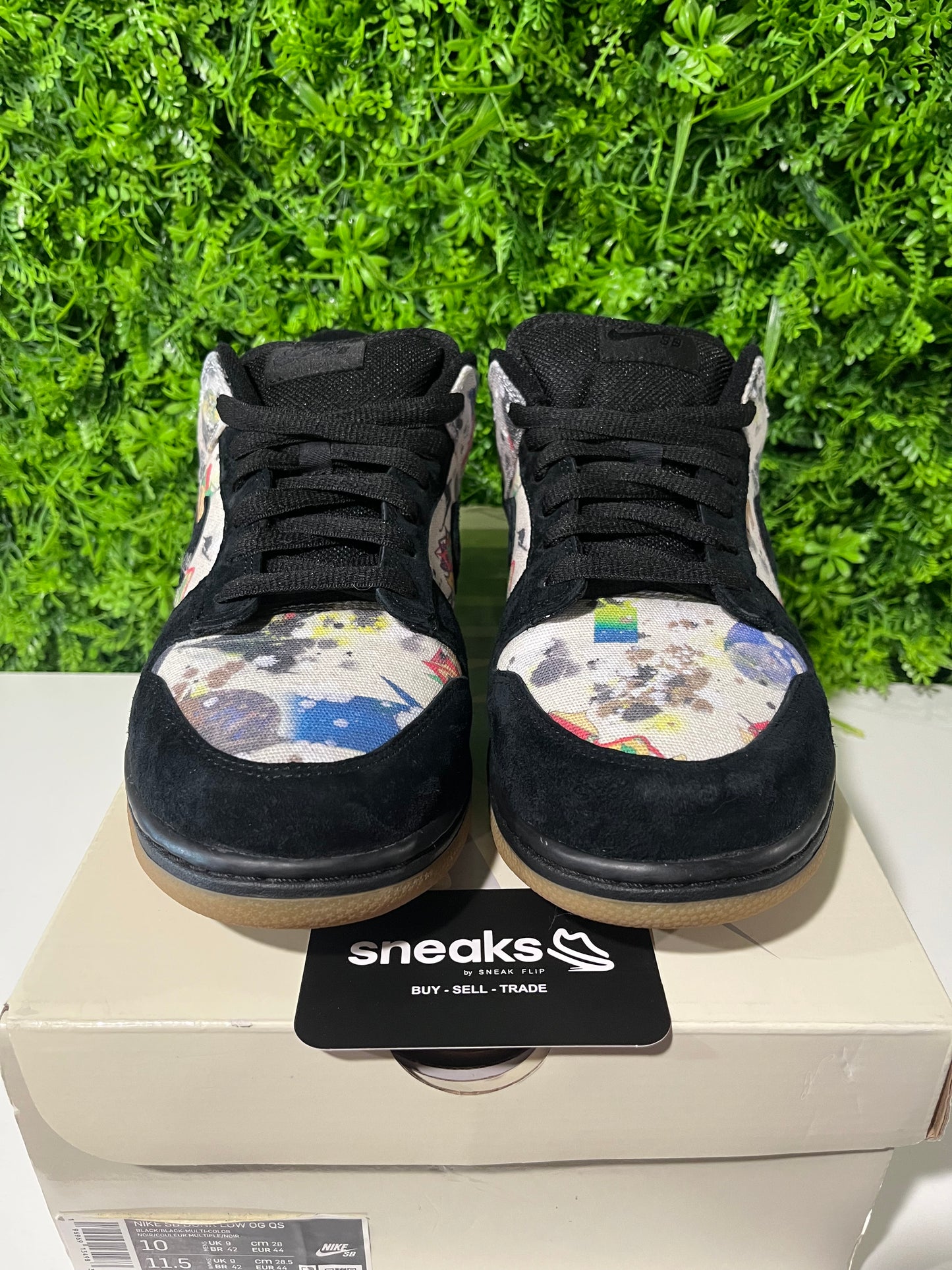 USED Supreme x Dunk Low SB Rammellzee FD8778-001 SIZE 10M OG ALL