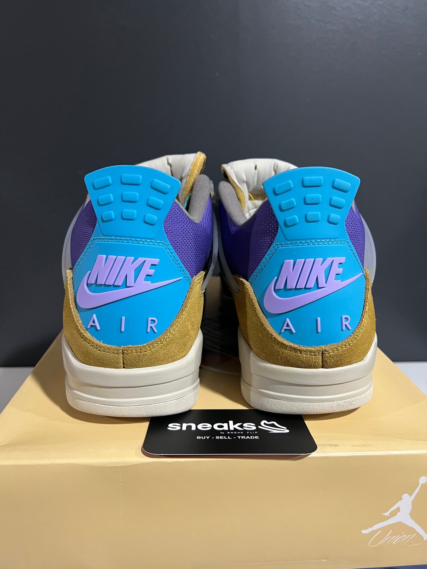 USED Union LA x Air Jordan 4 Retro Desert Moss DJ5718-300 SIZE 11M OG ALL