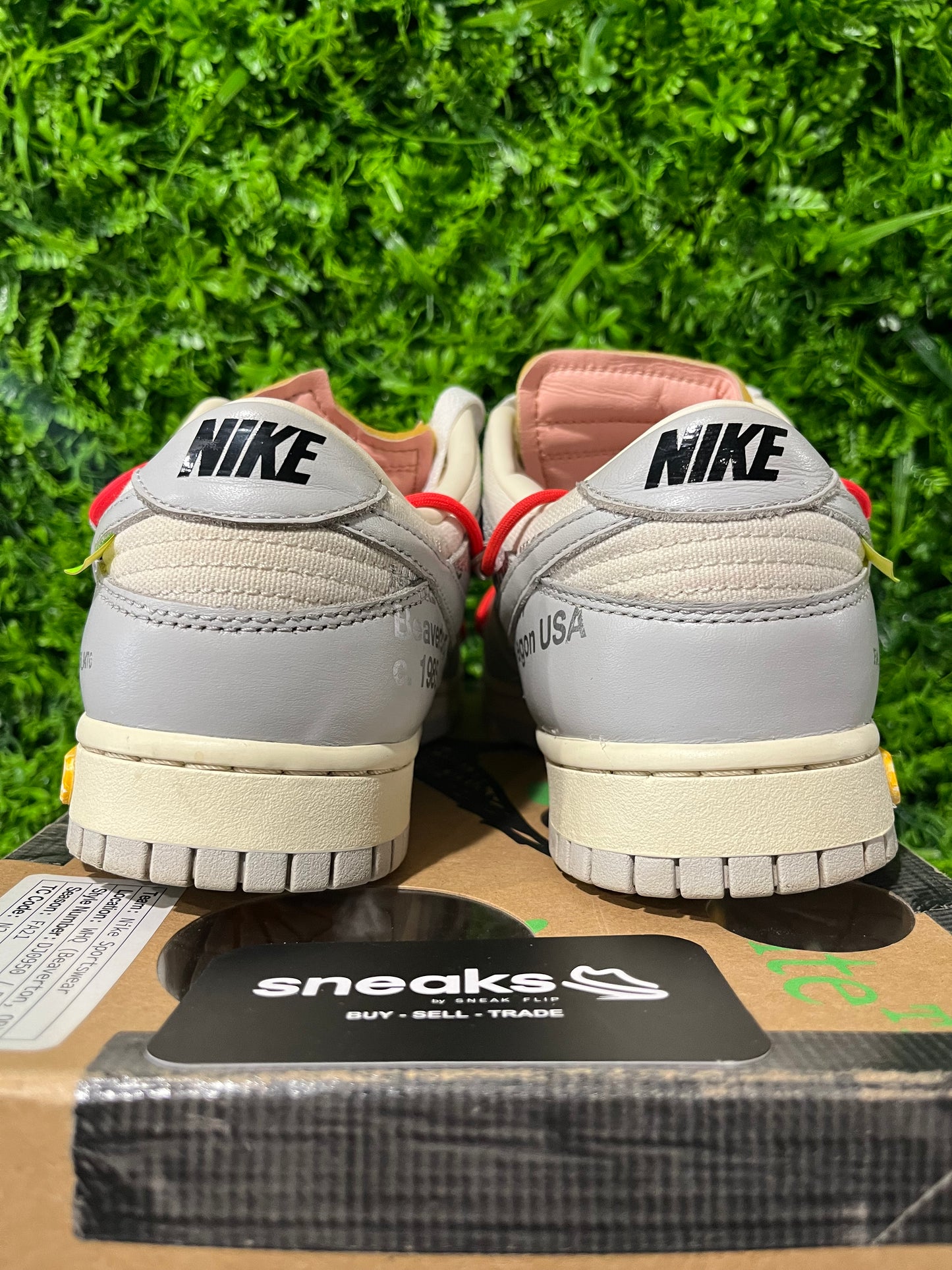 USED Off-White x Dunk Low Lot 06 of 50 DM1602-110 SIZE 9M