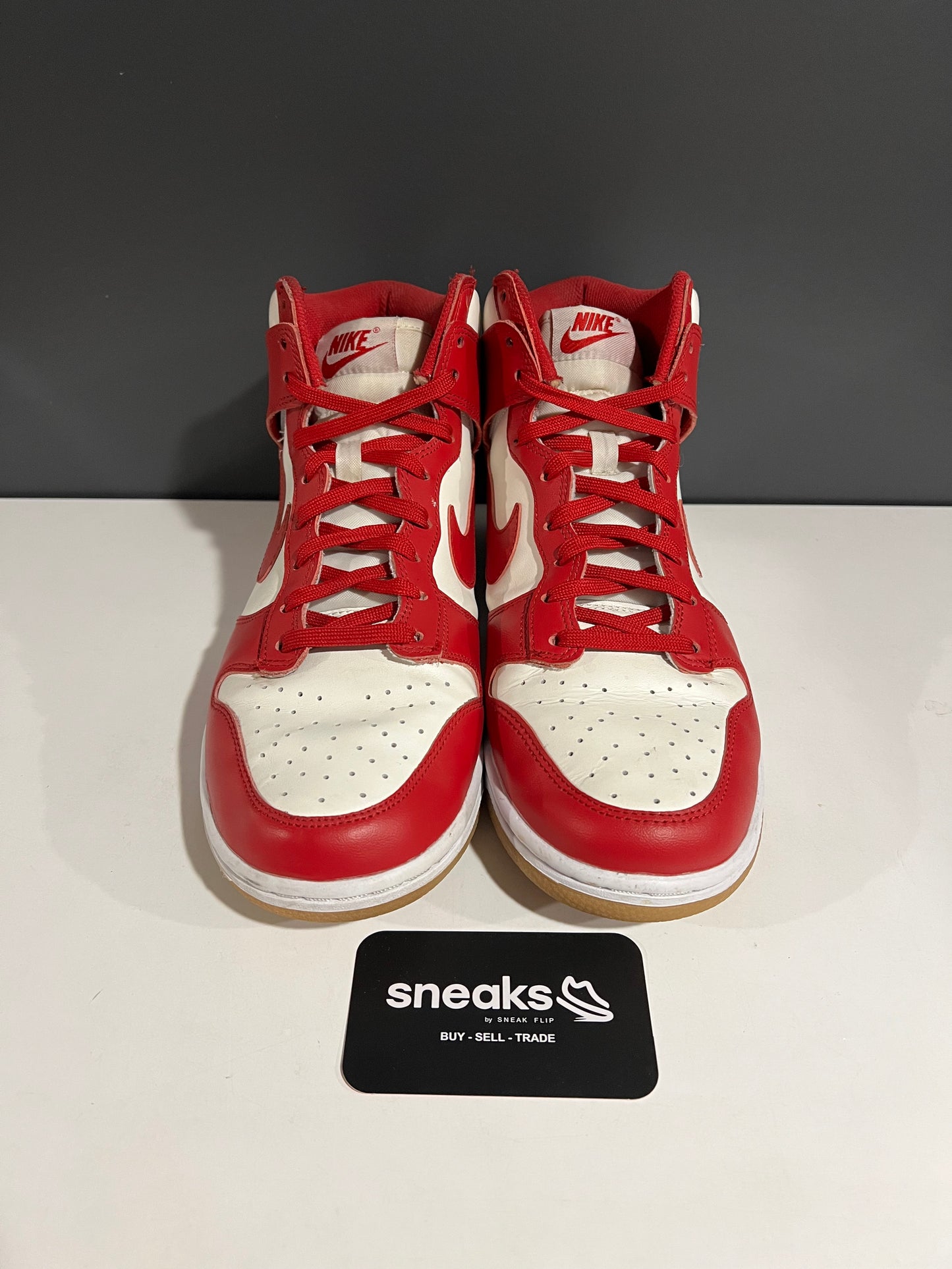 USED Wmns Dunk High Gym Red Sail Gum DD1869-114 SIZE 8M NO BOX AG25-99