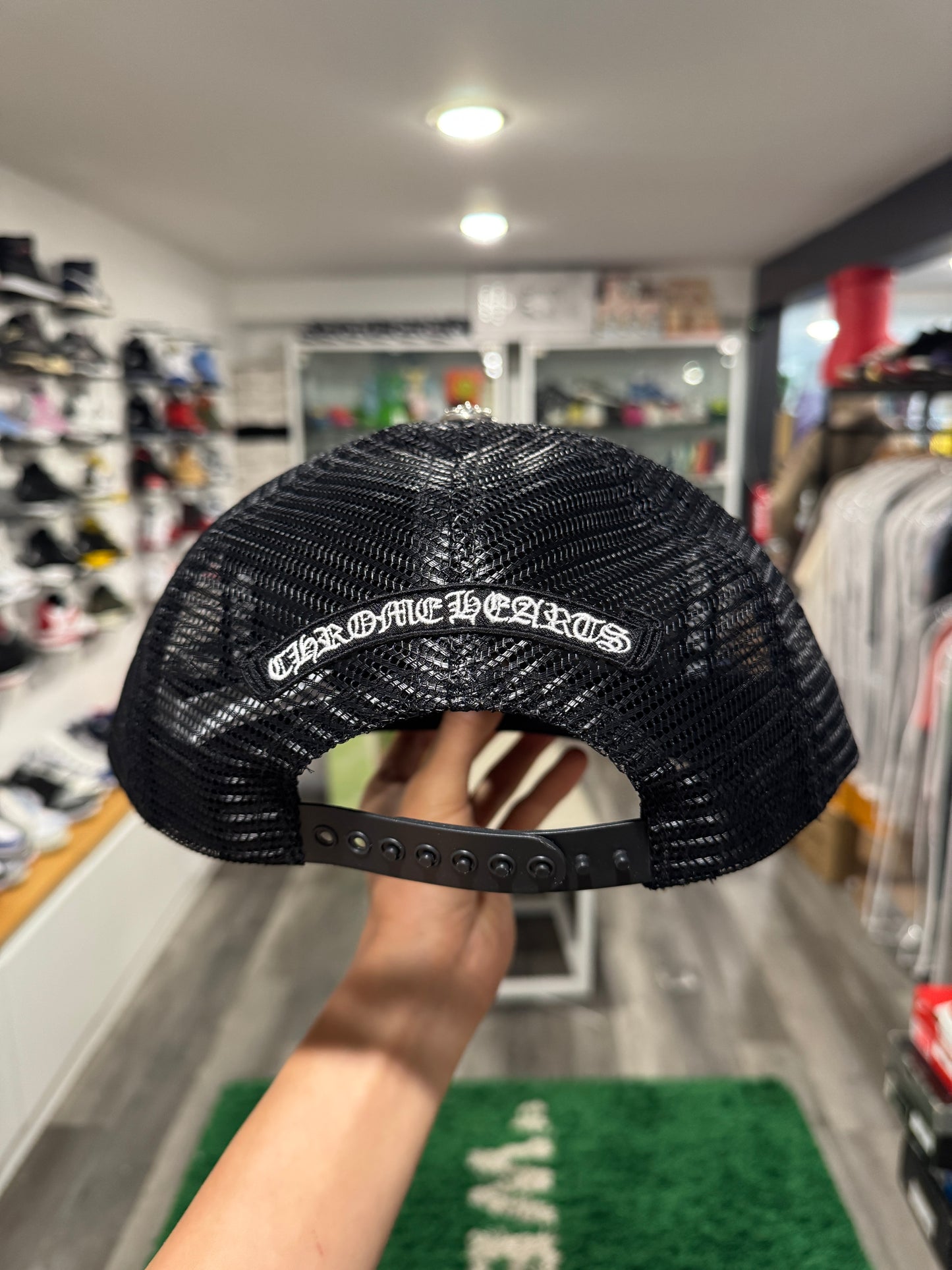 NEW Chrome Hearts Matty Boy Anti Black Trucker Cap