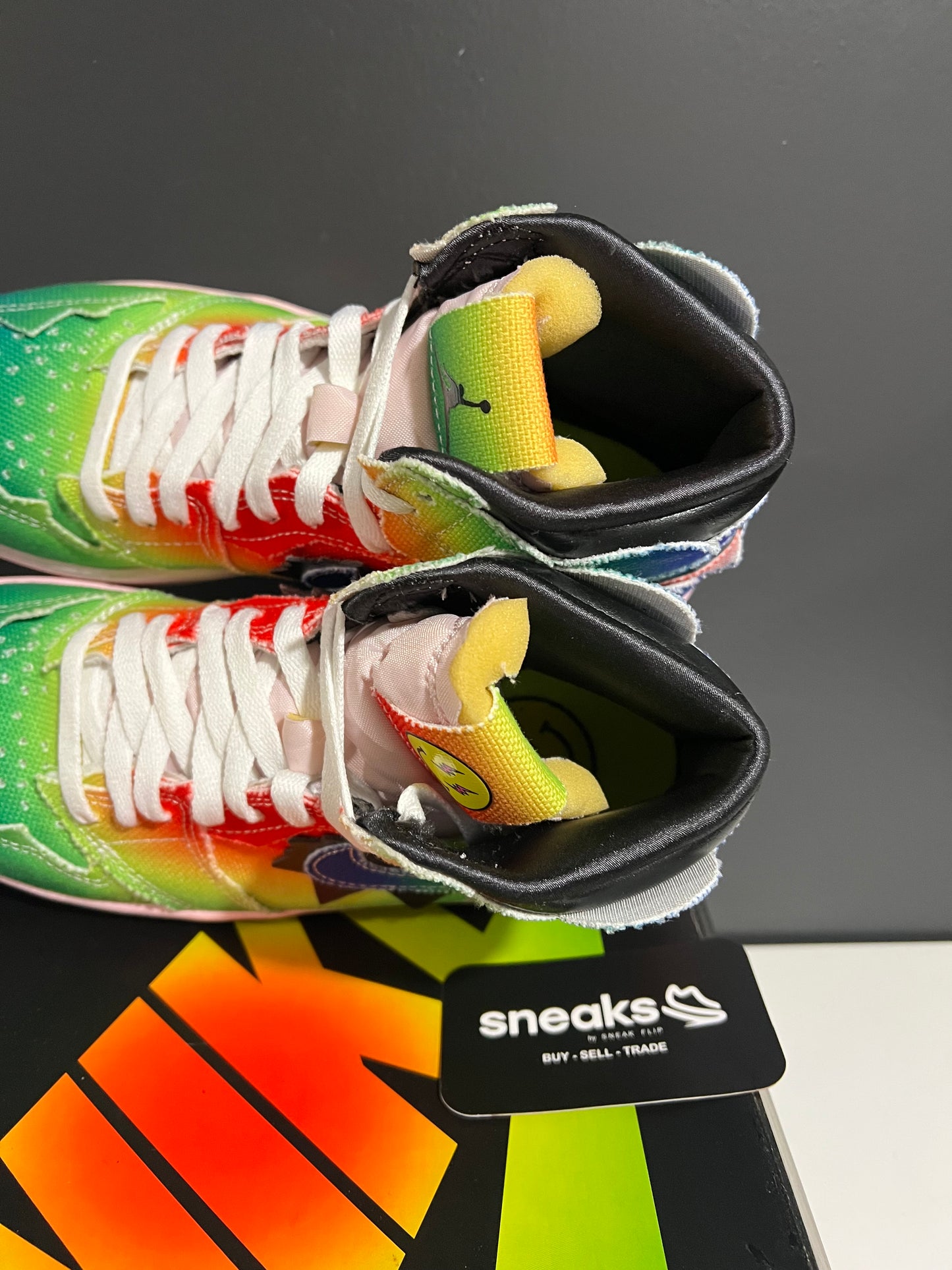 USED J. Balvin x Air Jordan 1 Retro OG High 'Colores Y Vibras' DC3481-900 SIZE 7M OG ALL AG25-185