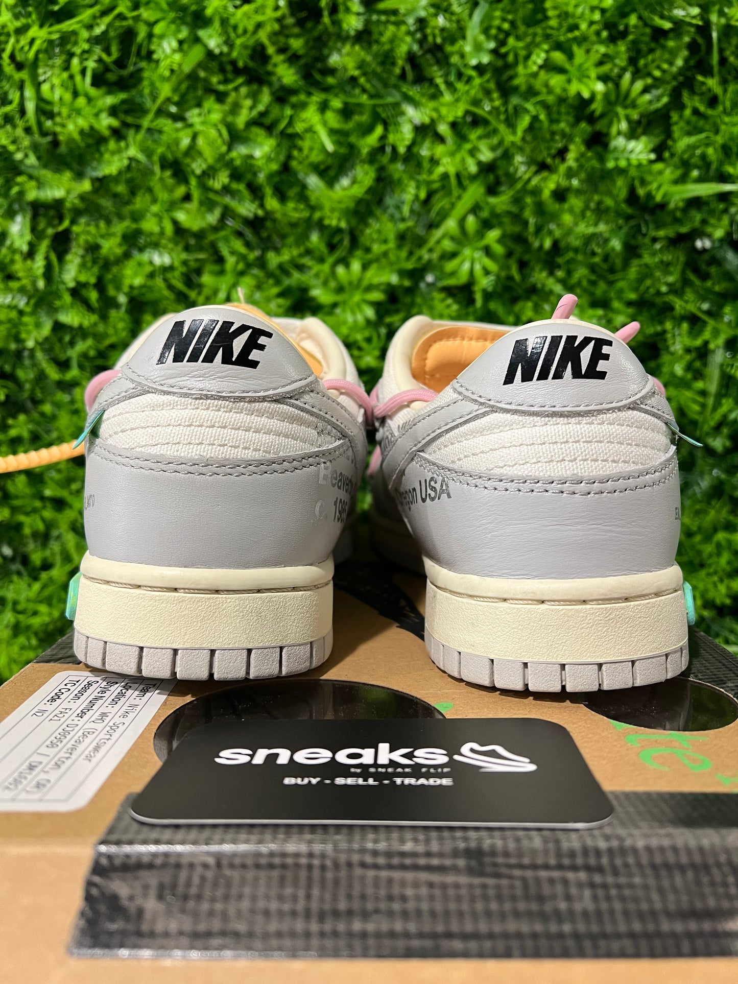 USED Off-White x Dunk Low Lot 09 of 50 DM1602-109 SIZE 8.5M OG ALL