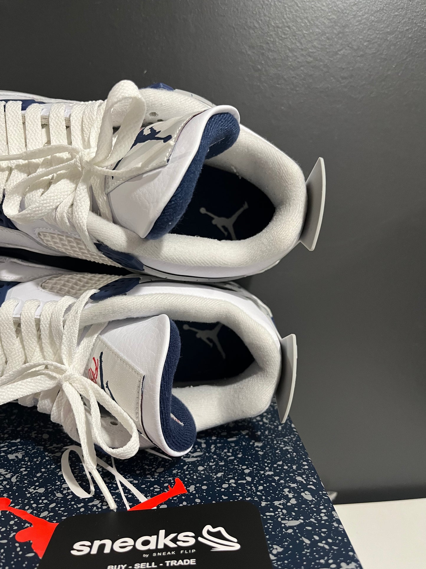 USED Air Jordan 4 Retro Midnight Navy DH6927-140 SIZE 9M OG ALL