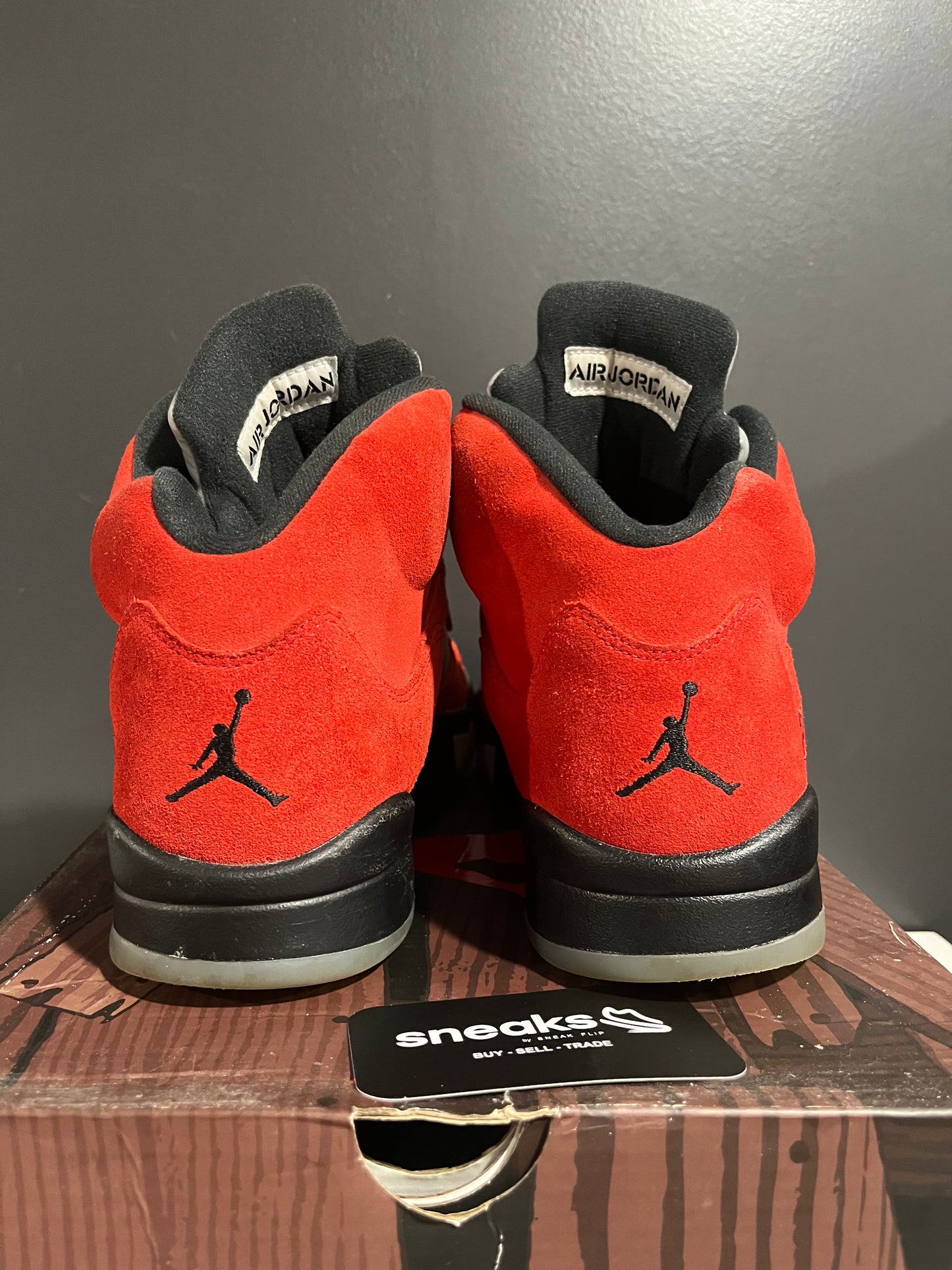 USED Air Jordan 5 Retro Raging Bull 2021 DD0587-600 SIZE 12M OG ALL SP25-147