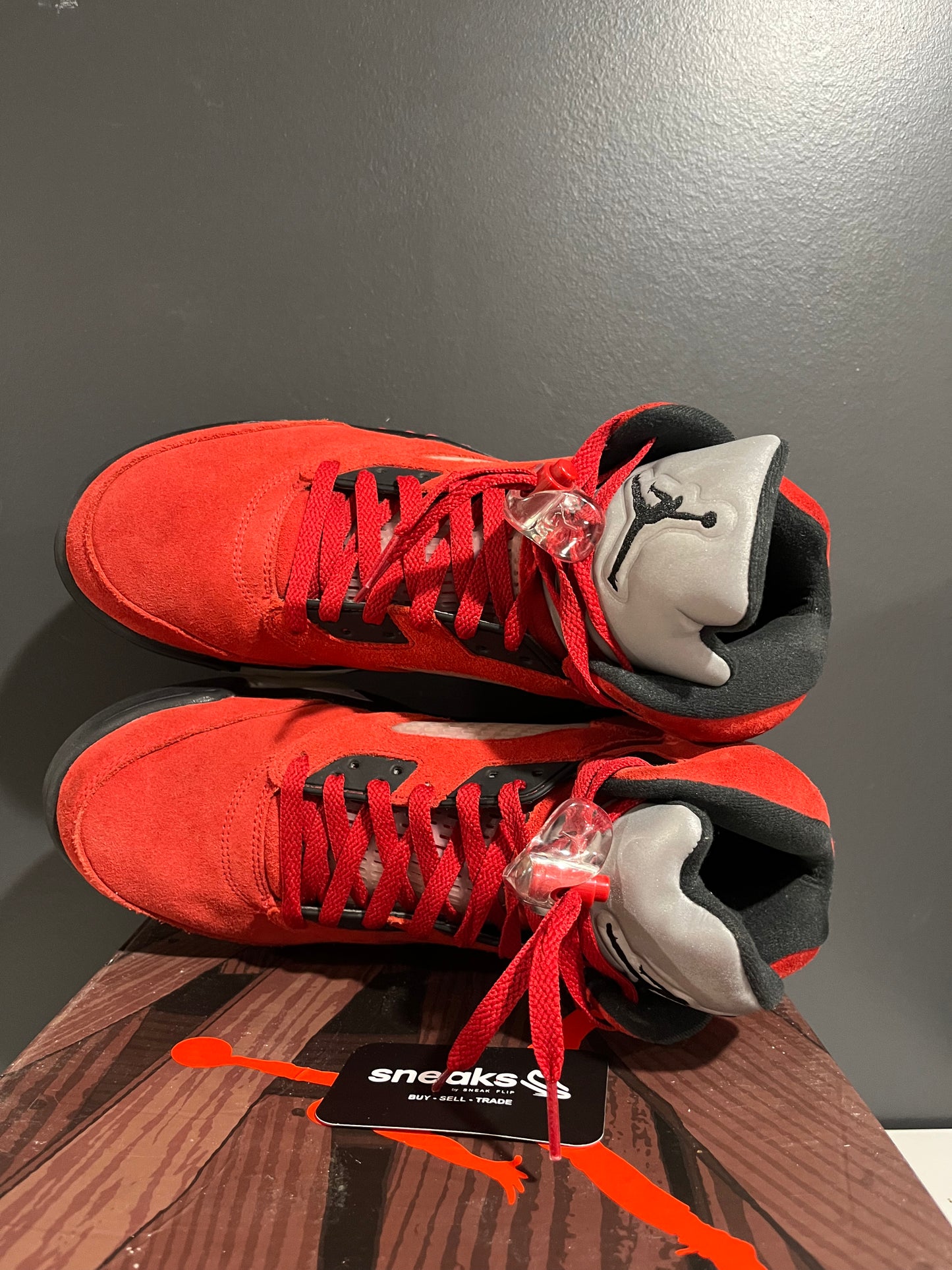 USED Air Jordan 5 Retro Raging Bull 2021 DD0587-600 SIZE 12M OG ALL SP25-147