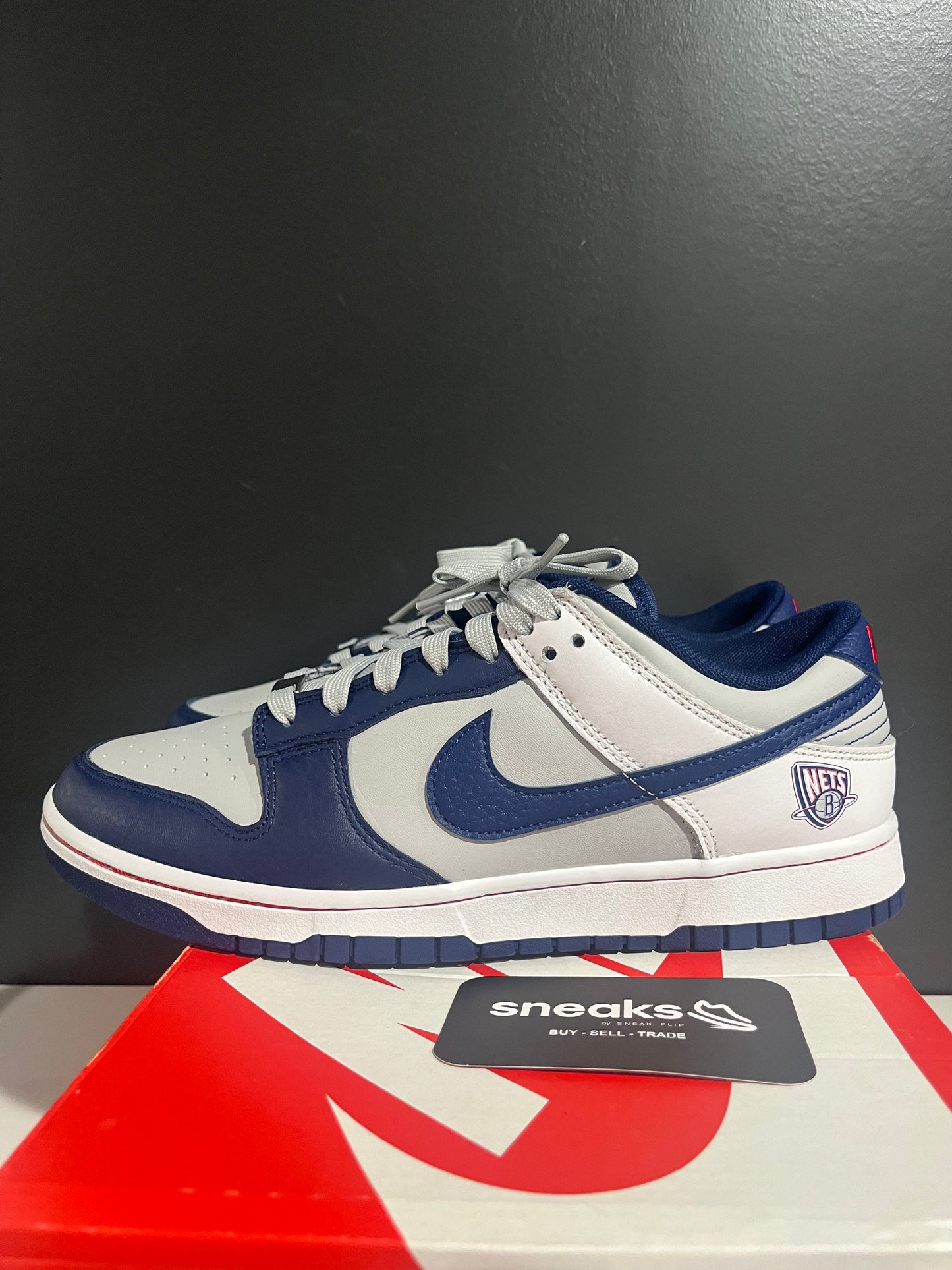USED NBA x Dunk Low EMB 75th Anniversary Nets DD3363-001 SIZE 9M OG ALL