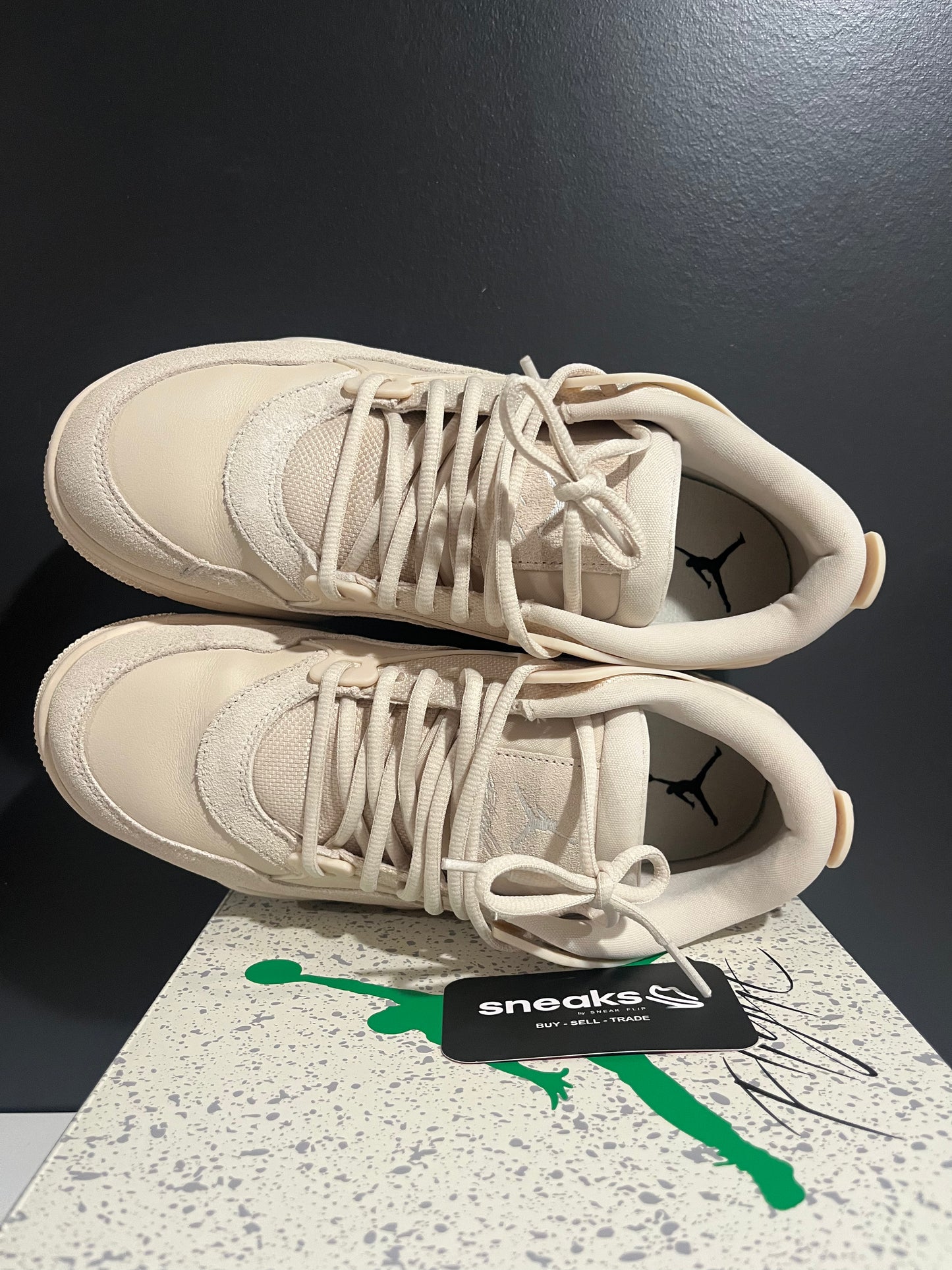 USED Wmns Air Jordan 4 RM Legend Light Brown FQ7940-200 SIZE 9M OG ALL