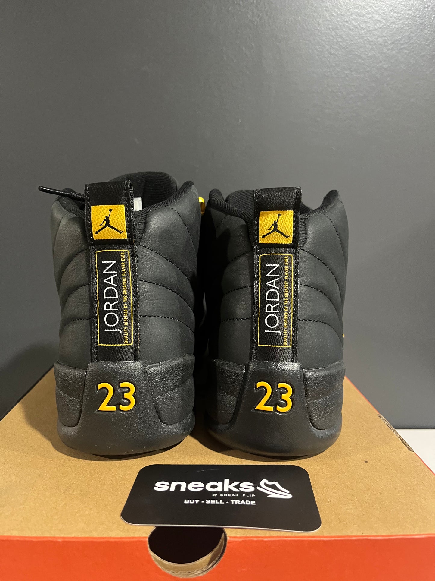 USED Air Jordan 12 Retro Black Taxi CT8013-071 SIZE 10M OG ALL