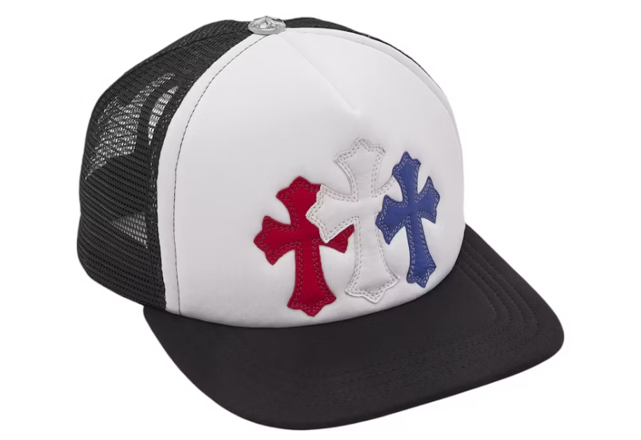 NEW Chrome Hearts Trucker Hat Red/White/Blue