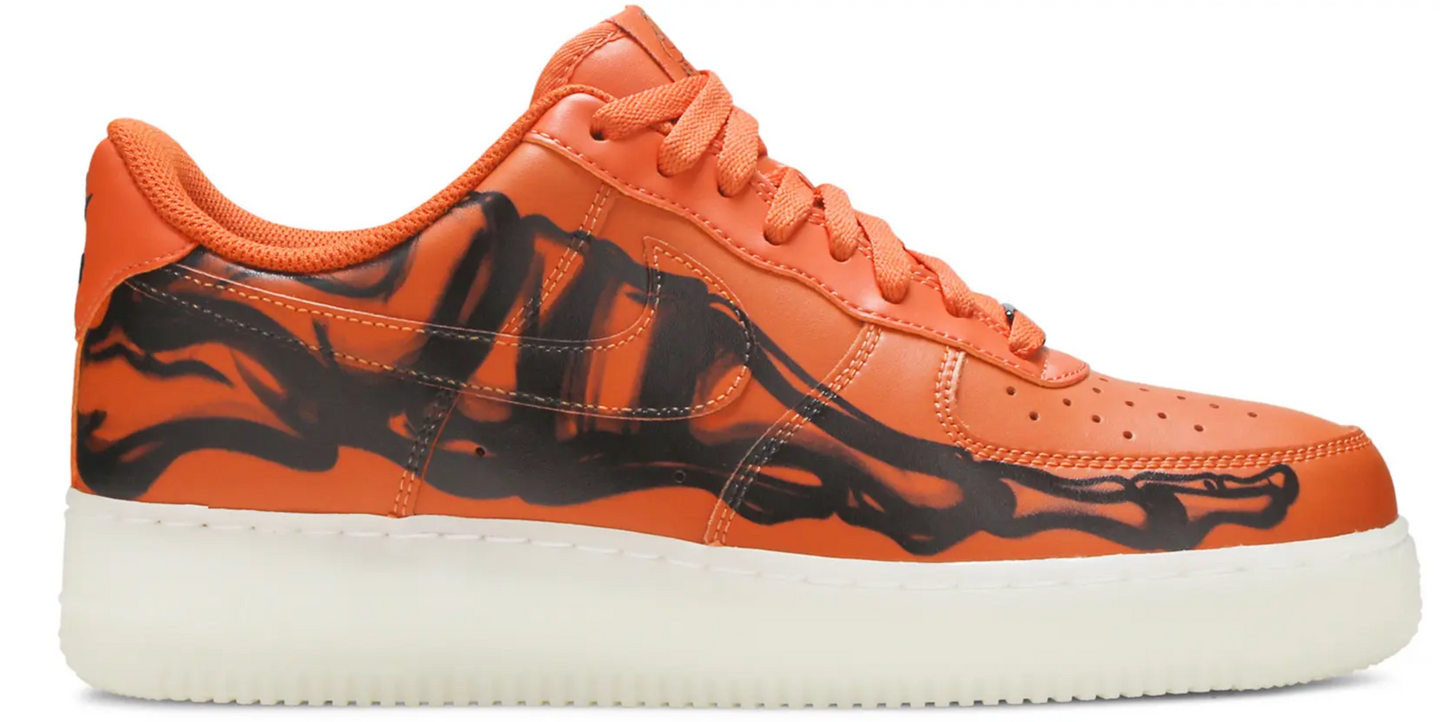 NEW Air Force 1 Low Orange Skeleton CU8067-800 SIZE 9M OG ALL JY25-162