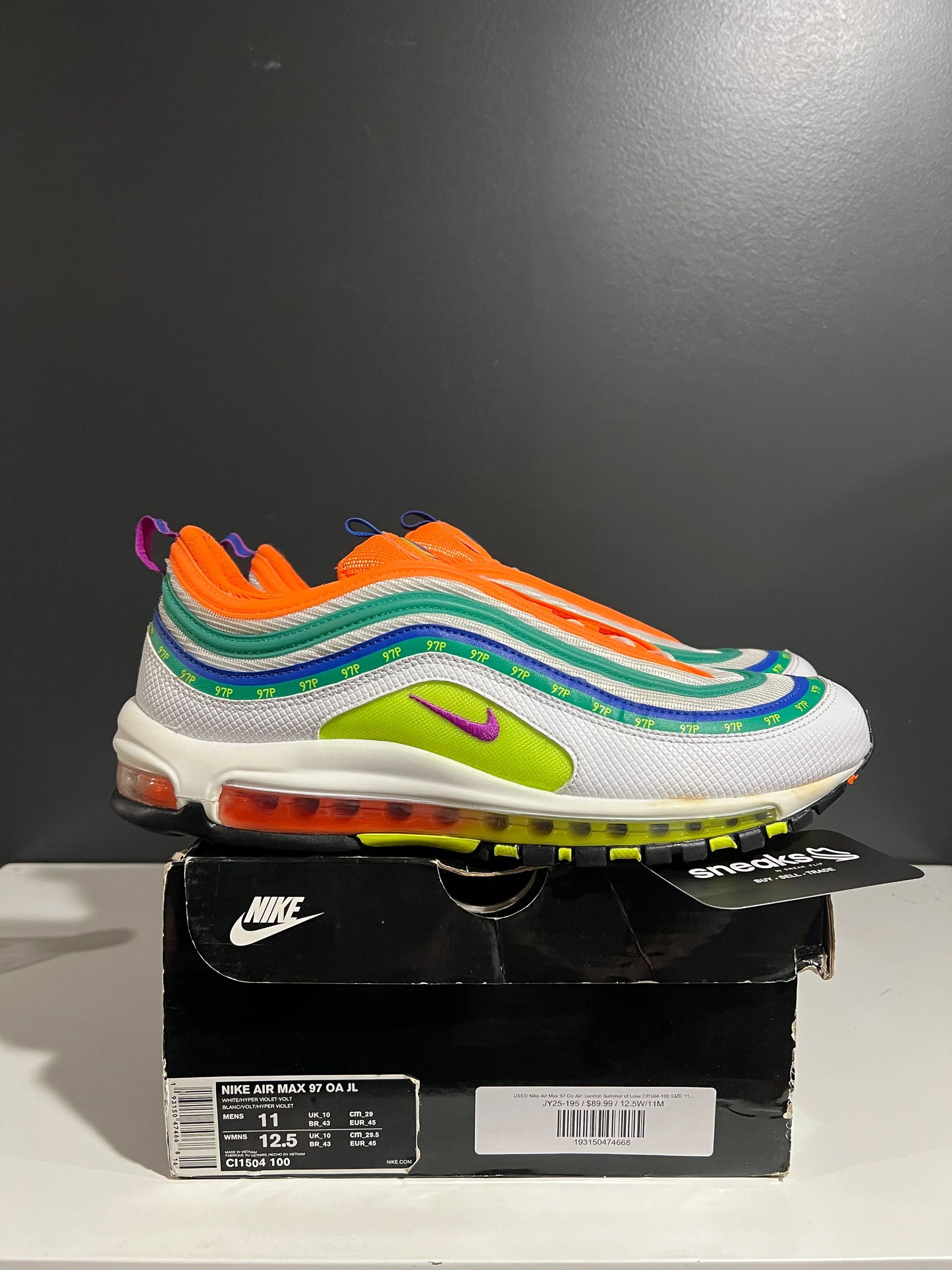 Nike Air Max 97 London Summer of Love - Used