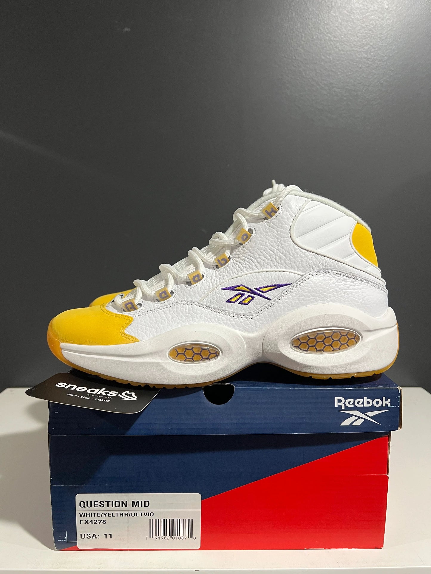 Reebok Question Mid Yellow Toe