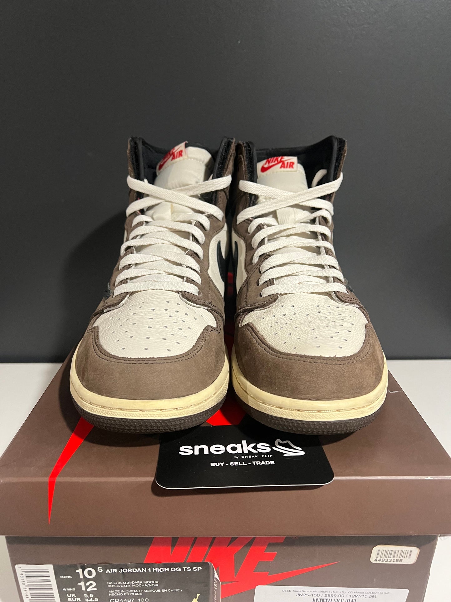 Jordan 1 Retro High OG SP Travis Scott Mocha (Sample) - Used