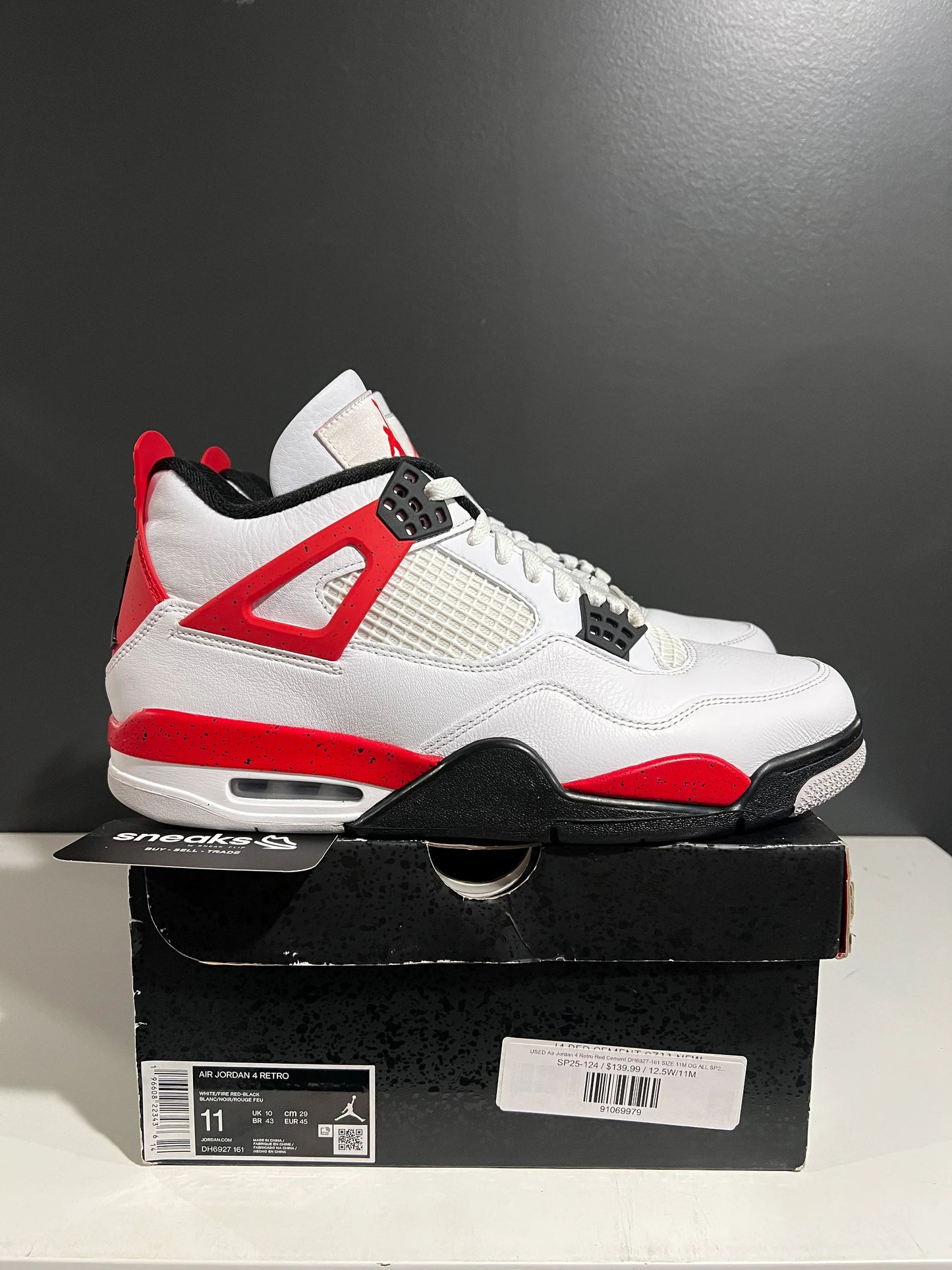 Jordan 4 Retro Red Cement - Used