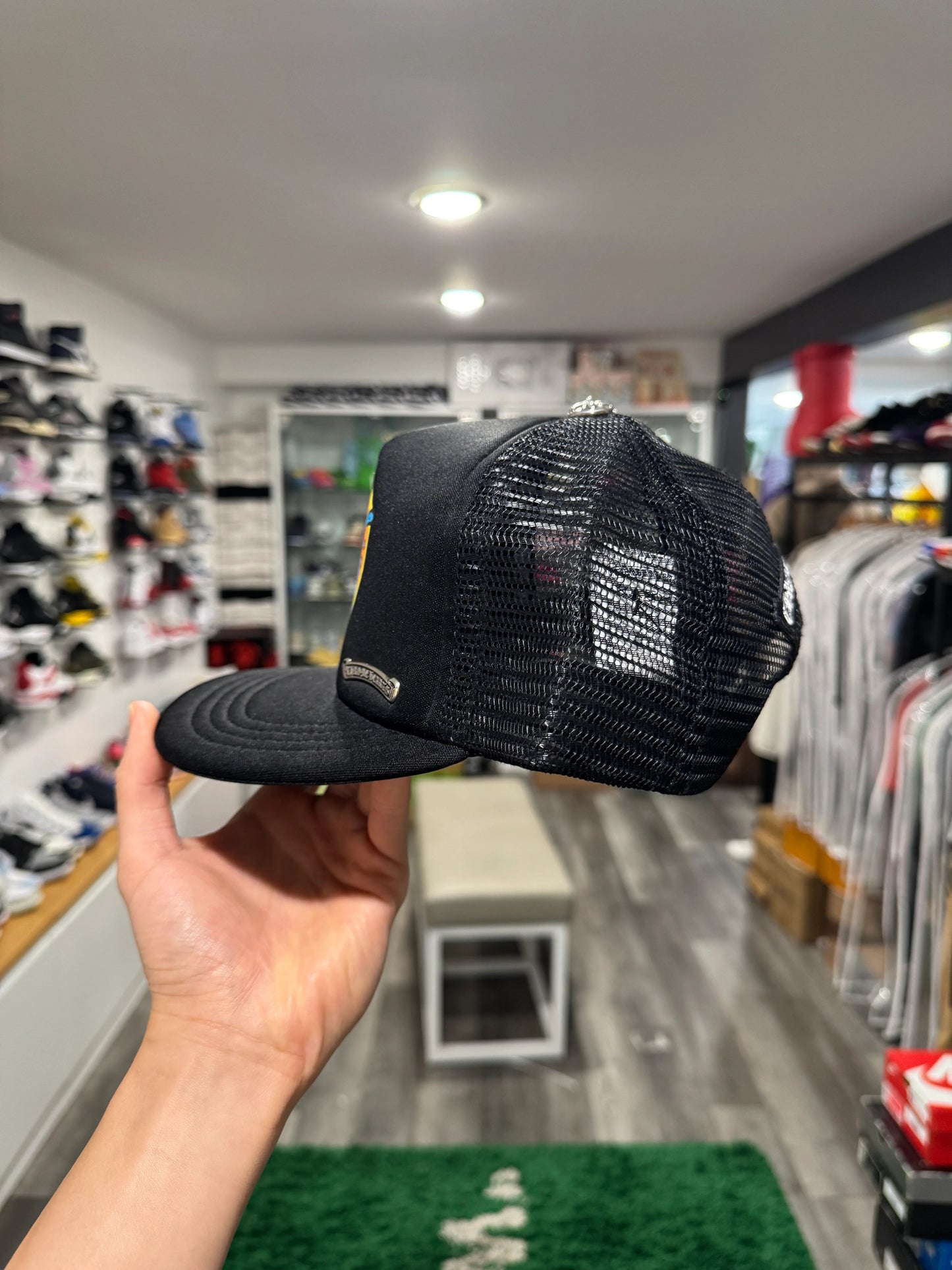 Chrome Hearts Matty Boy Anti Black Trucker Cap