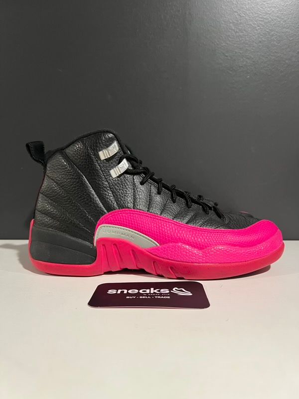 Jordan 12 Retro Black Deadly Pink (GS) - USED NO BOX