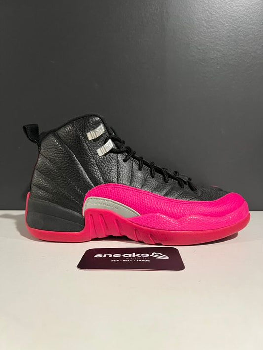 Jordan 12 Retro Black Deadly Pink (GS) - USED NO BOX