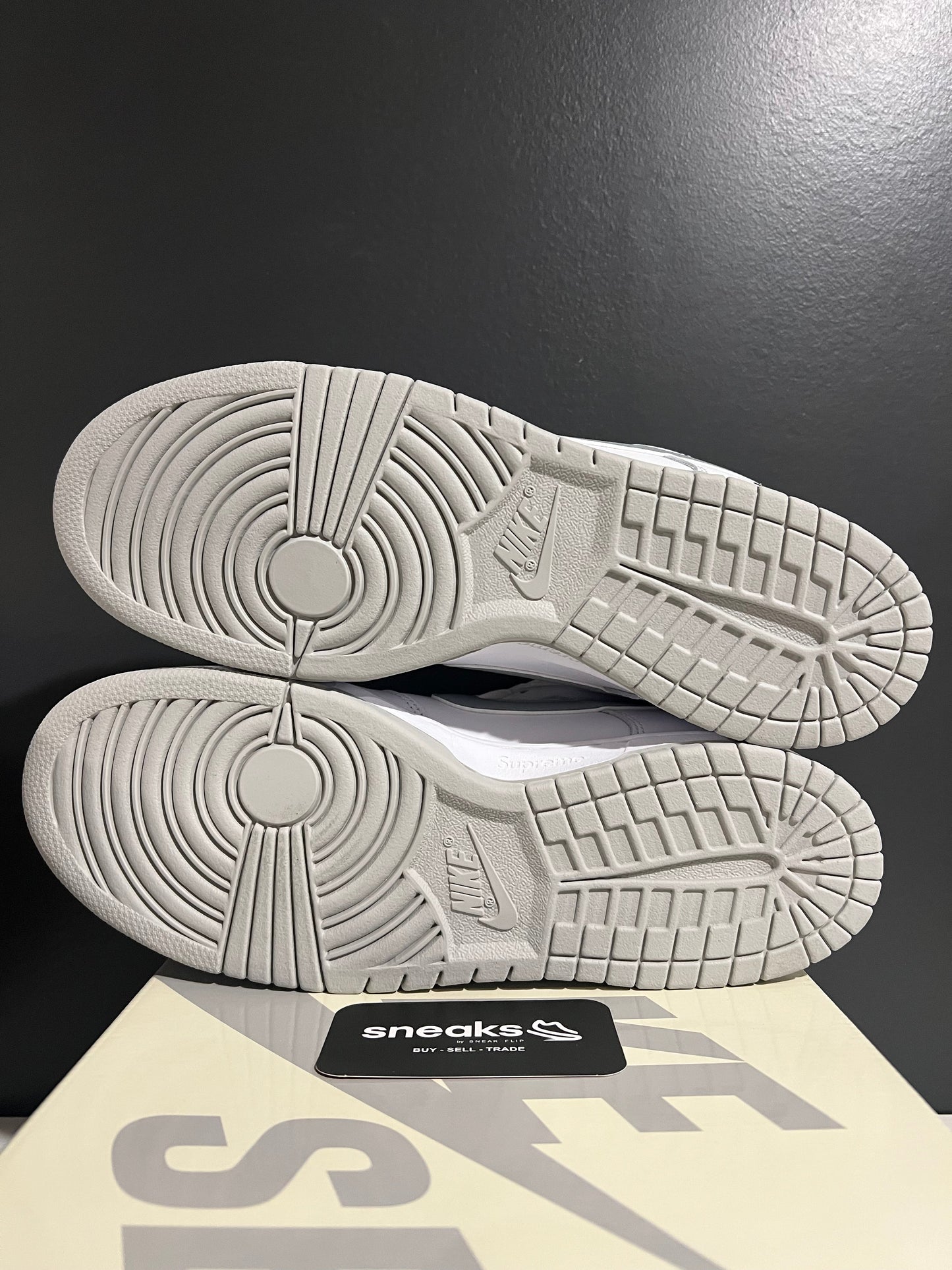 Nike SB Dunk Low Supreme 94 White Metallic Silver