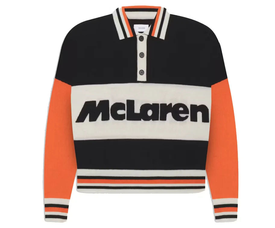 Rhude x McLaren Logo Polo Black/Orange