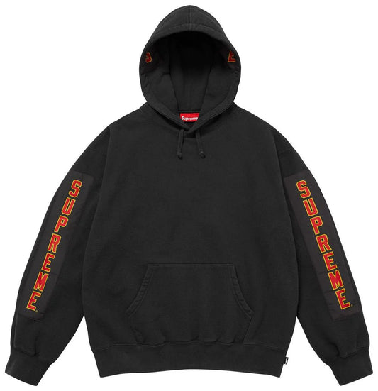 Supreme Woven Patches Hooded Sweatshirt Black