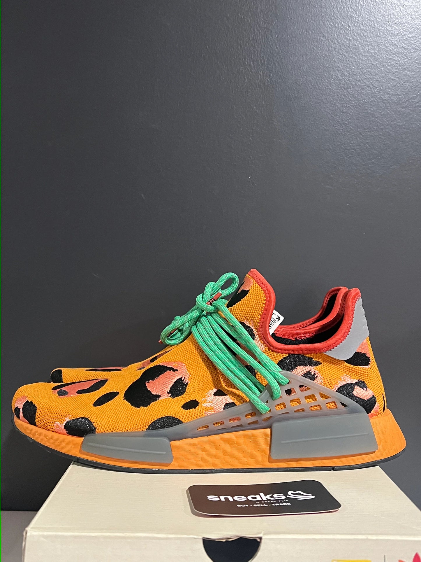 adidas NMD Hu Pharrell Animal Print Leopard Pulse Amber