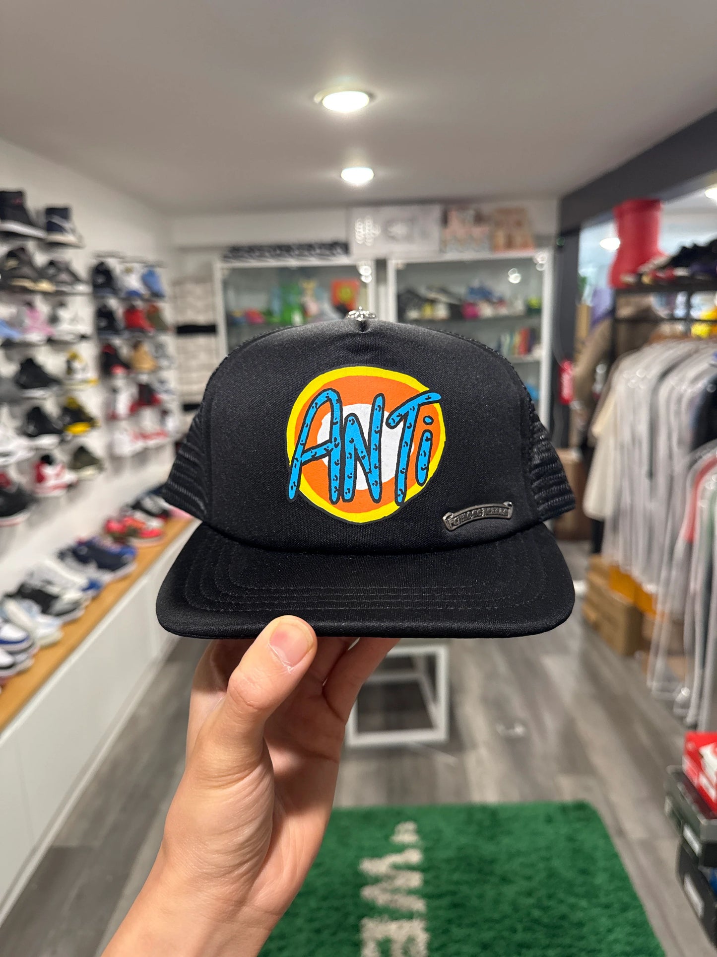 Chrome Hearts Matty Boy Anti Black Trucker Cap