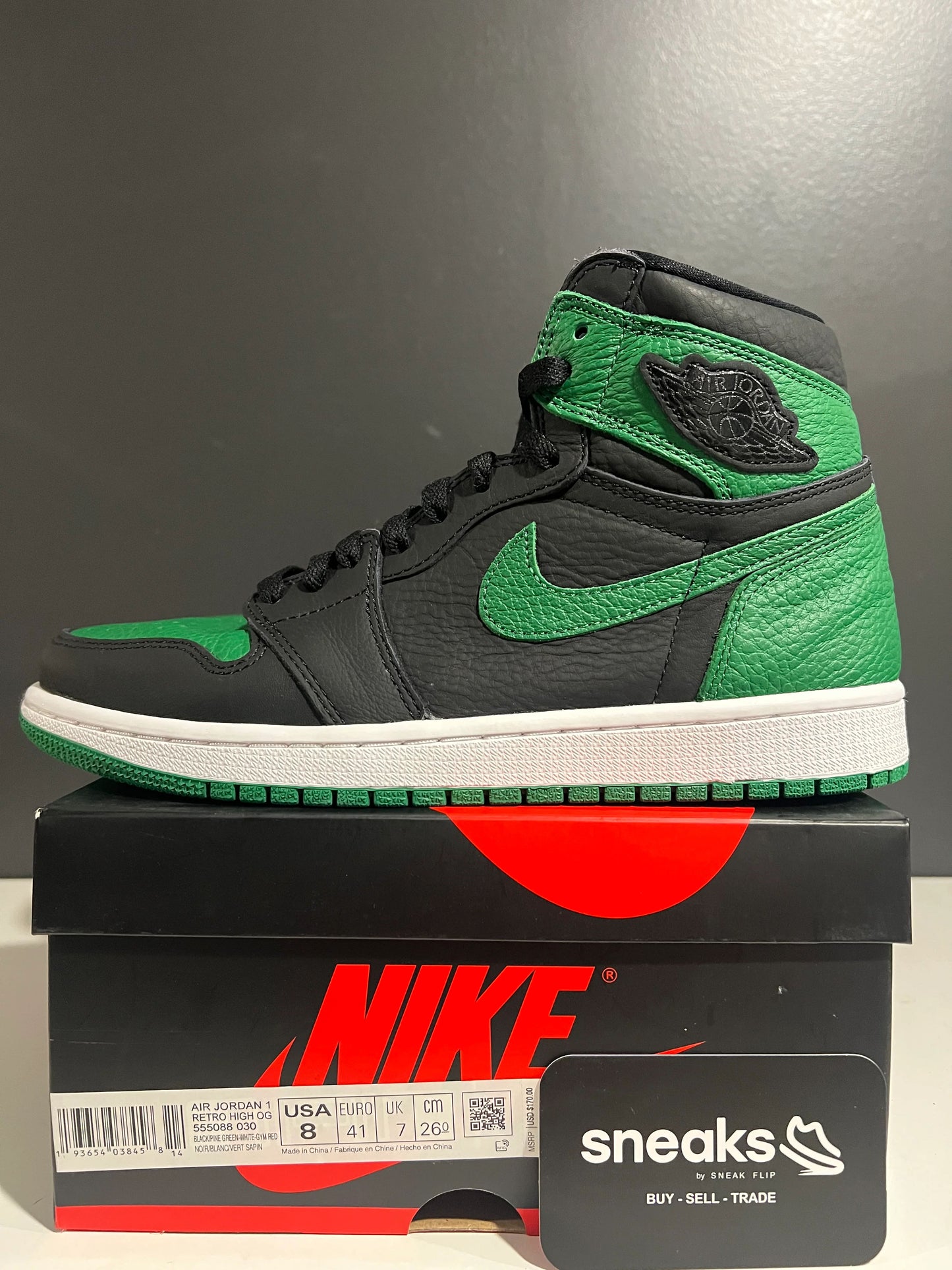 Jordan 1 Retro High Pine Green Black - Used