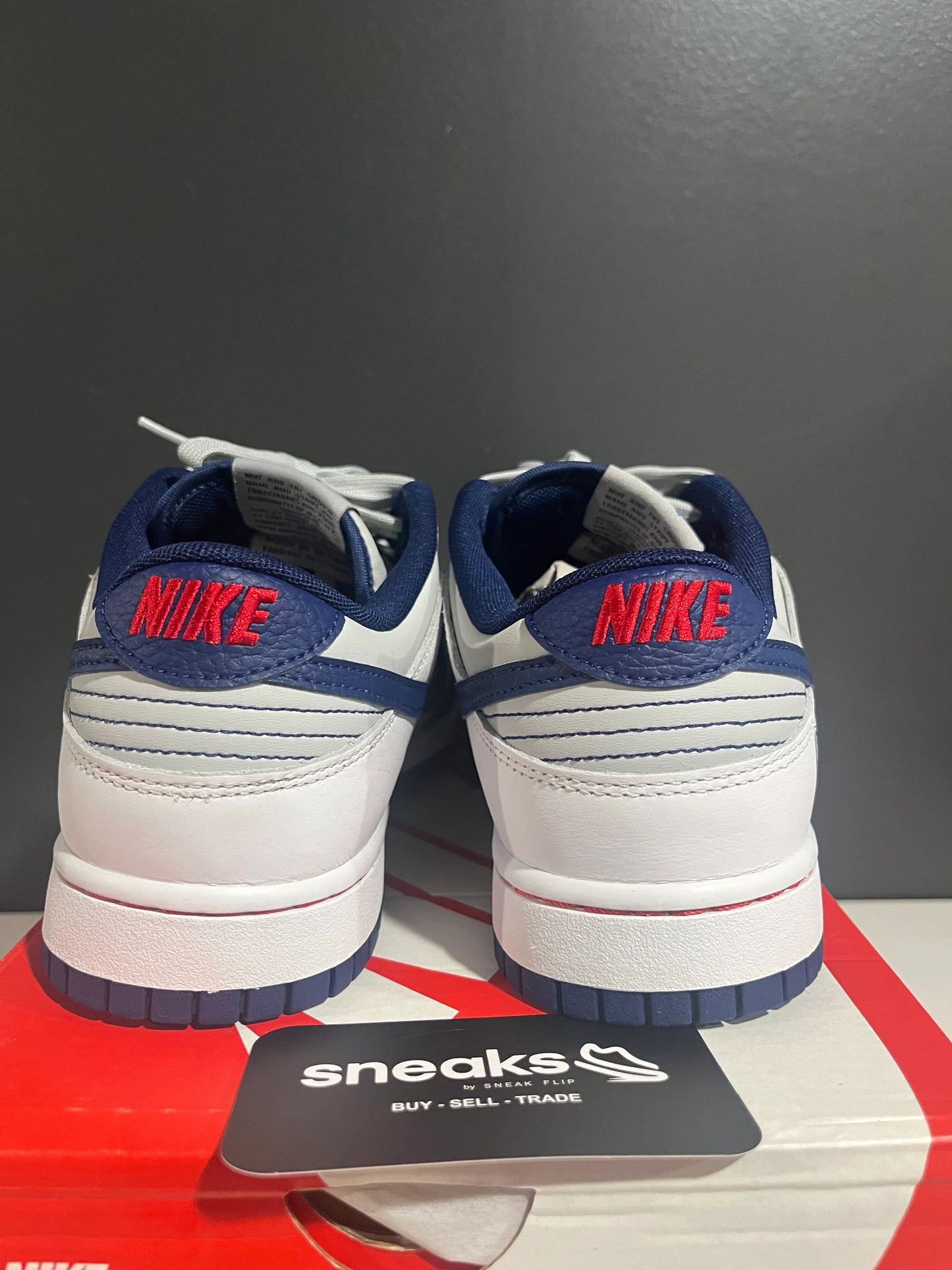 USED SIZE 9M Nike Dunk Low EMB NBA 75th Anniversary Brooklyn Nets - Used