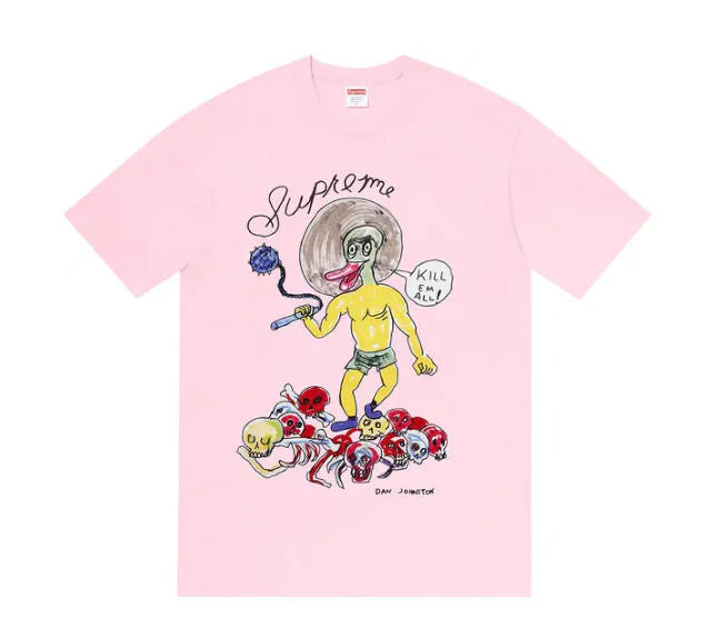 Supreme Daniel Johnston Kill Em All Tee Light Pink