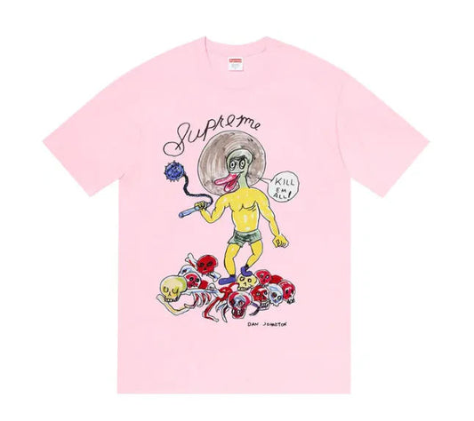 Supreme Daniel Johnston Kill Em All Tee Light Pink