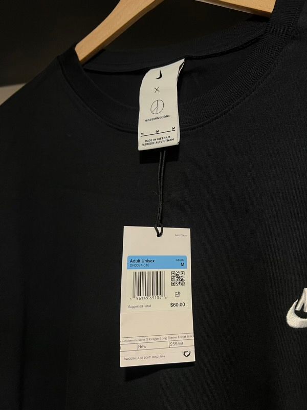 NEW Nike x Peaceminusone G-Dragon Long Sleeve T-shirt Black