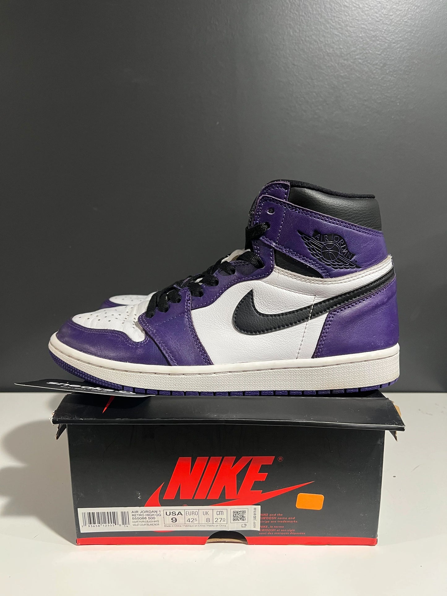 Jordan 1 Retro High Court Purple White - Used