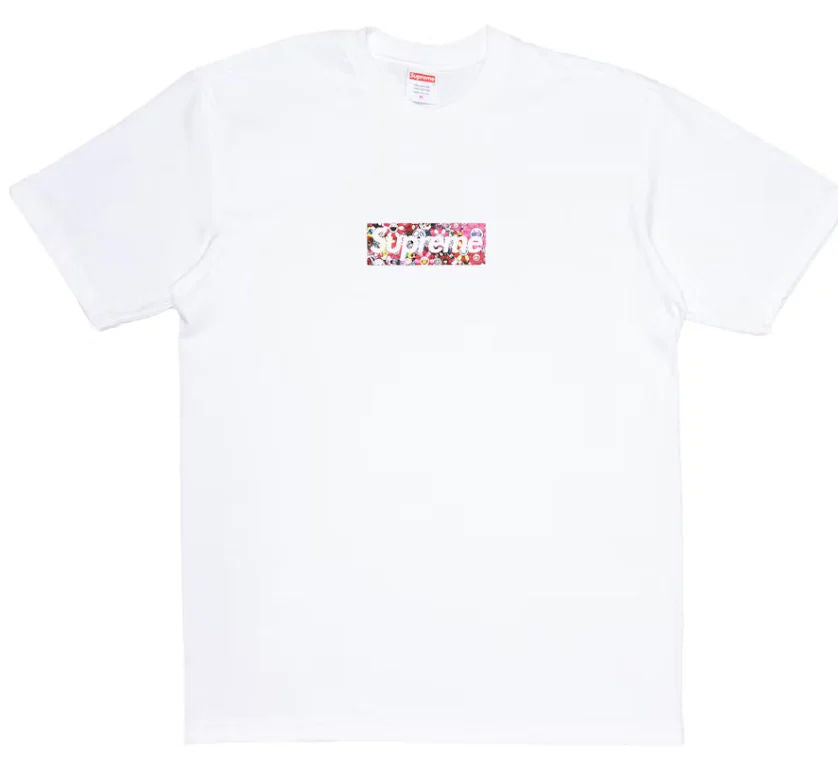 Supreme Takashi Murakami COVID-19 Relief Box Logo Tee White