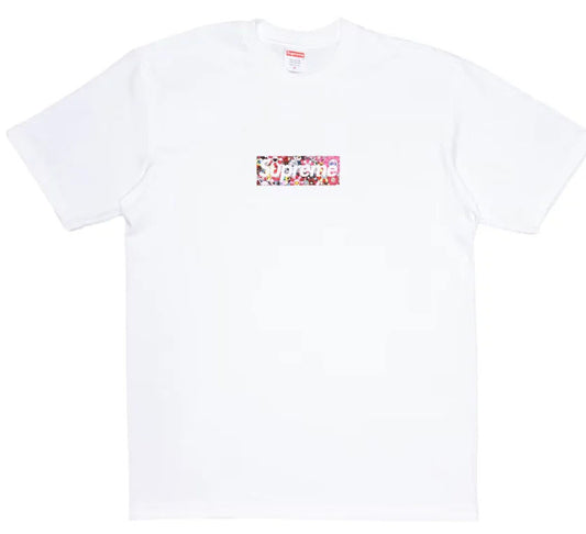 Supreme Takashi Murakami COVID-19 Relief Box Logo Tee White