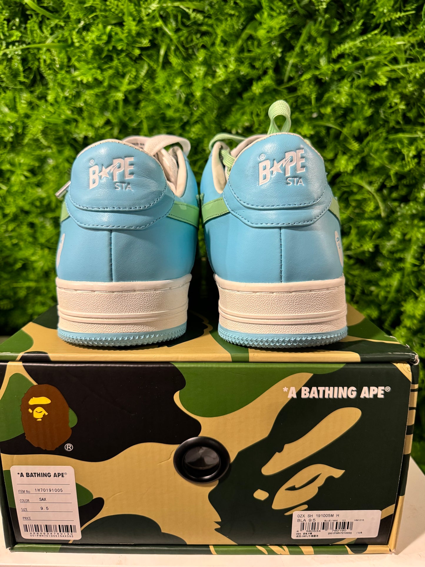 A Bathing Ape Bape Sta Pastel Blue USED SIZE 9.5M