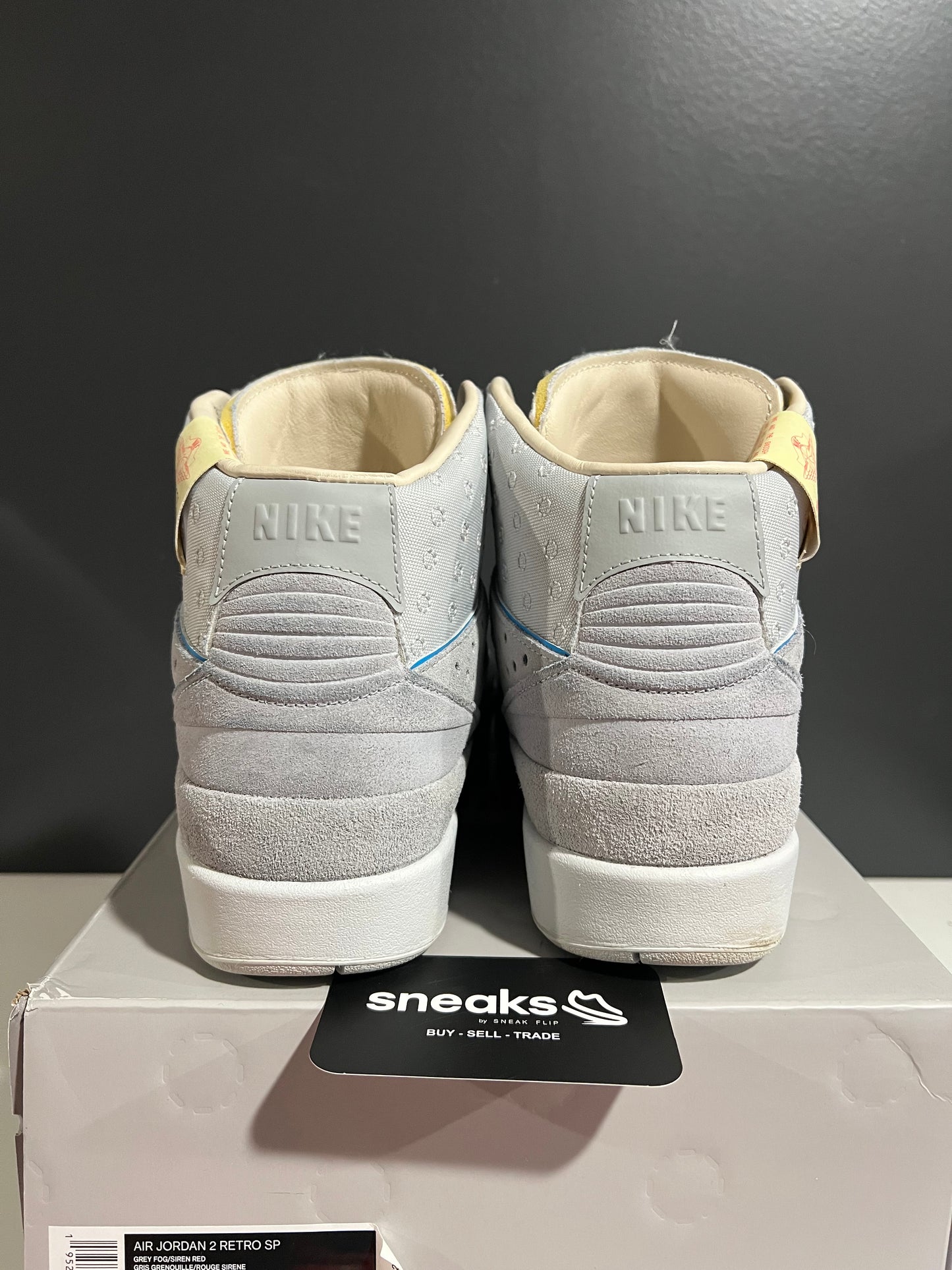 USED Union LA x Air Jordan 2 Retro SP Grey Fog DN3802-001 SIZE 11M OG ALL JY25-176
