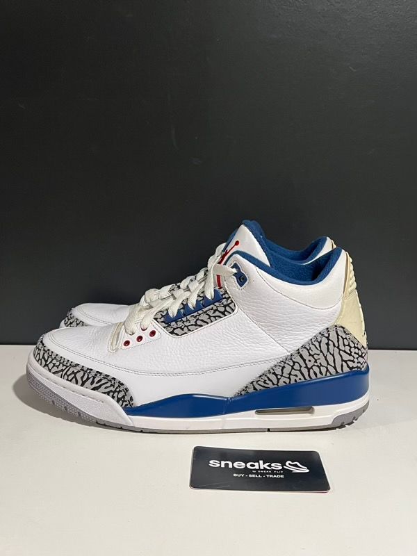 USED SIZE 9M Jordan 3 Retro True Blue (2011) - USED NO BOX