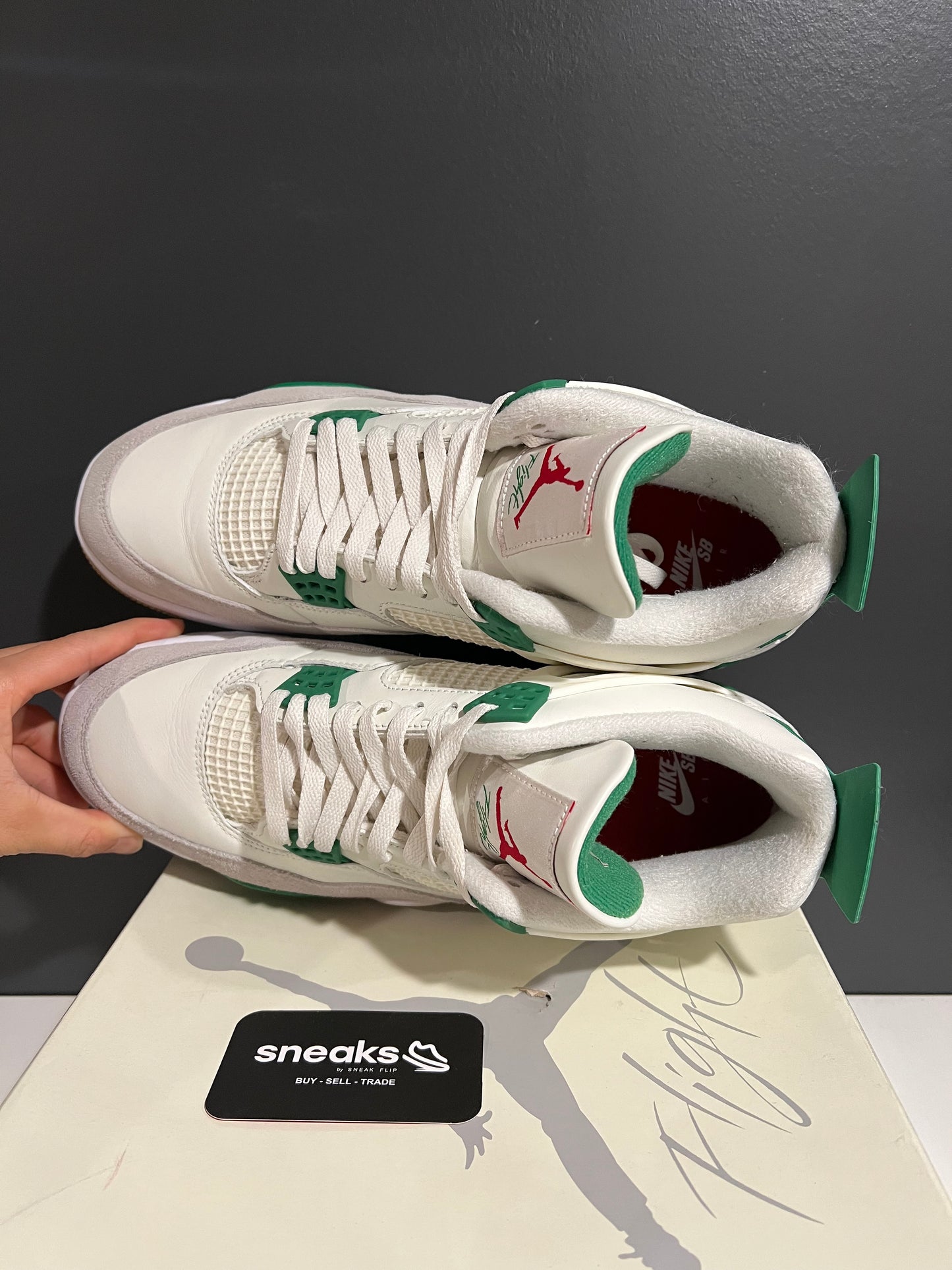 USED Nike SB x Air Jordan 4 Retro SP Pine Green DR5415-103 SIZE 12M OG ALL