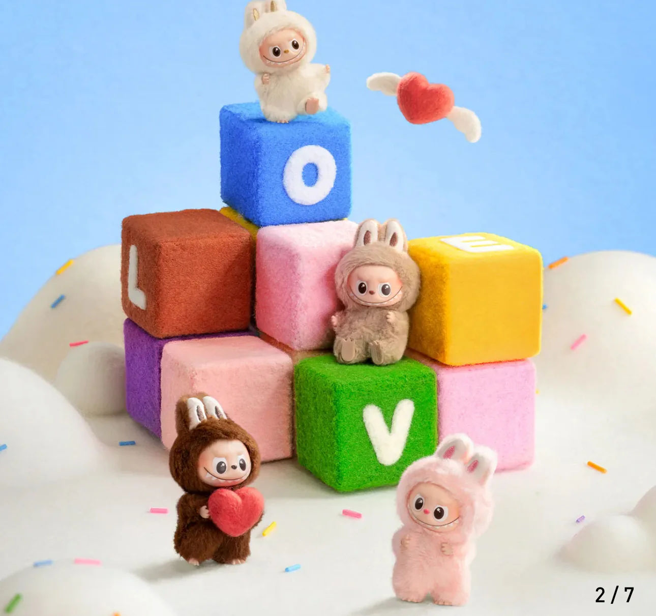 Pop Mart Labubu The Monsters Pin for Love Series Vinyl Plush Pendant (A-M) Sealed Case (14 Blind Box)