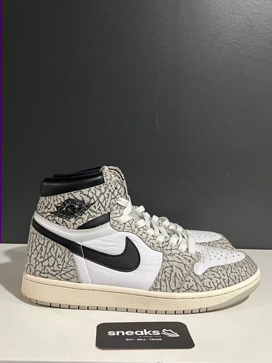 USED SIZE 9M Jordan 1 Retro High OG White Cement - USED NO BOX