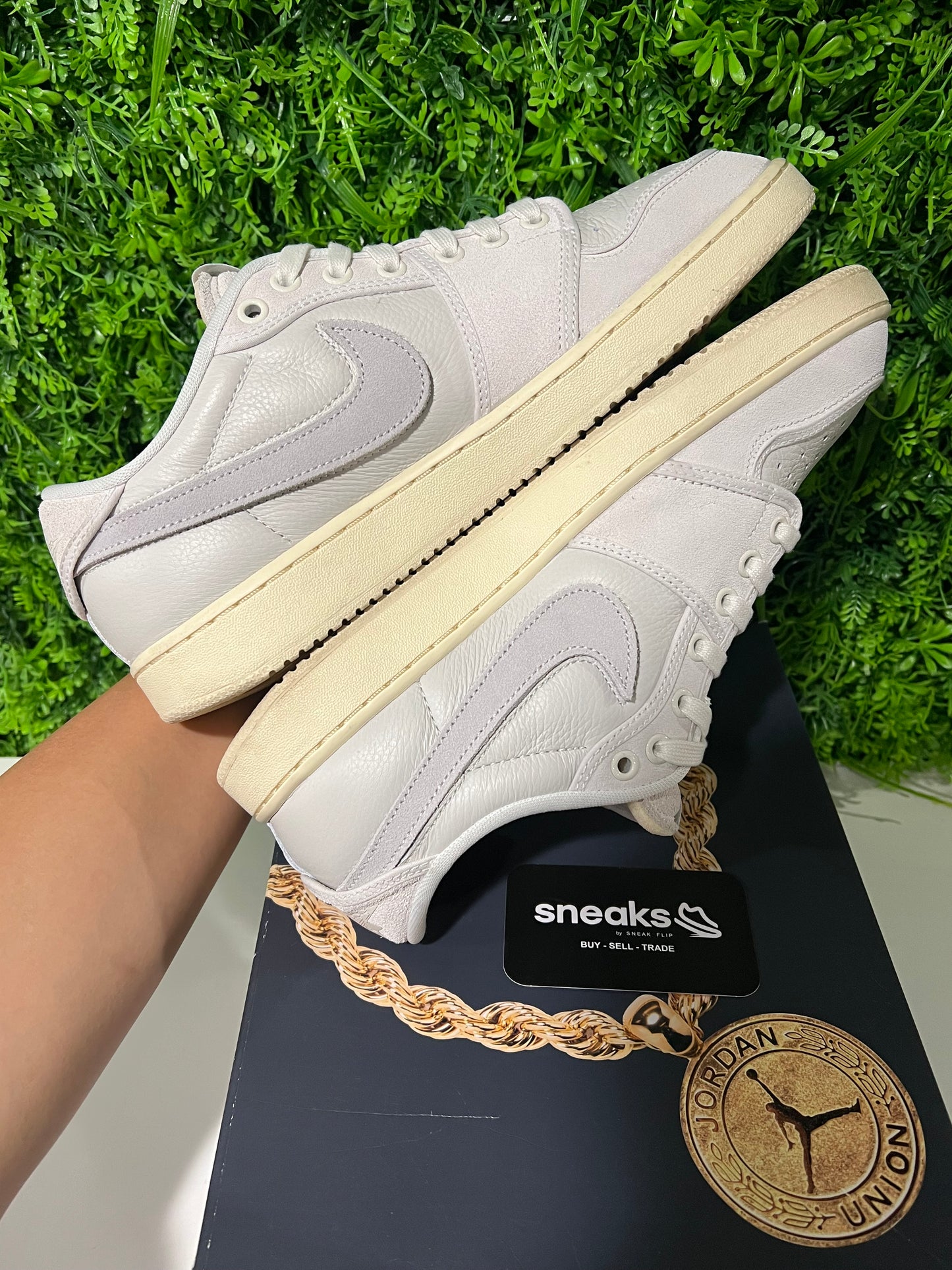 USED Union LA x Air Jordan 1 KO Low Sail Muslin DZ4864-100 SIZE 10M OG ALL
